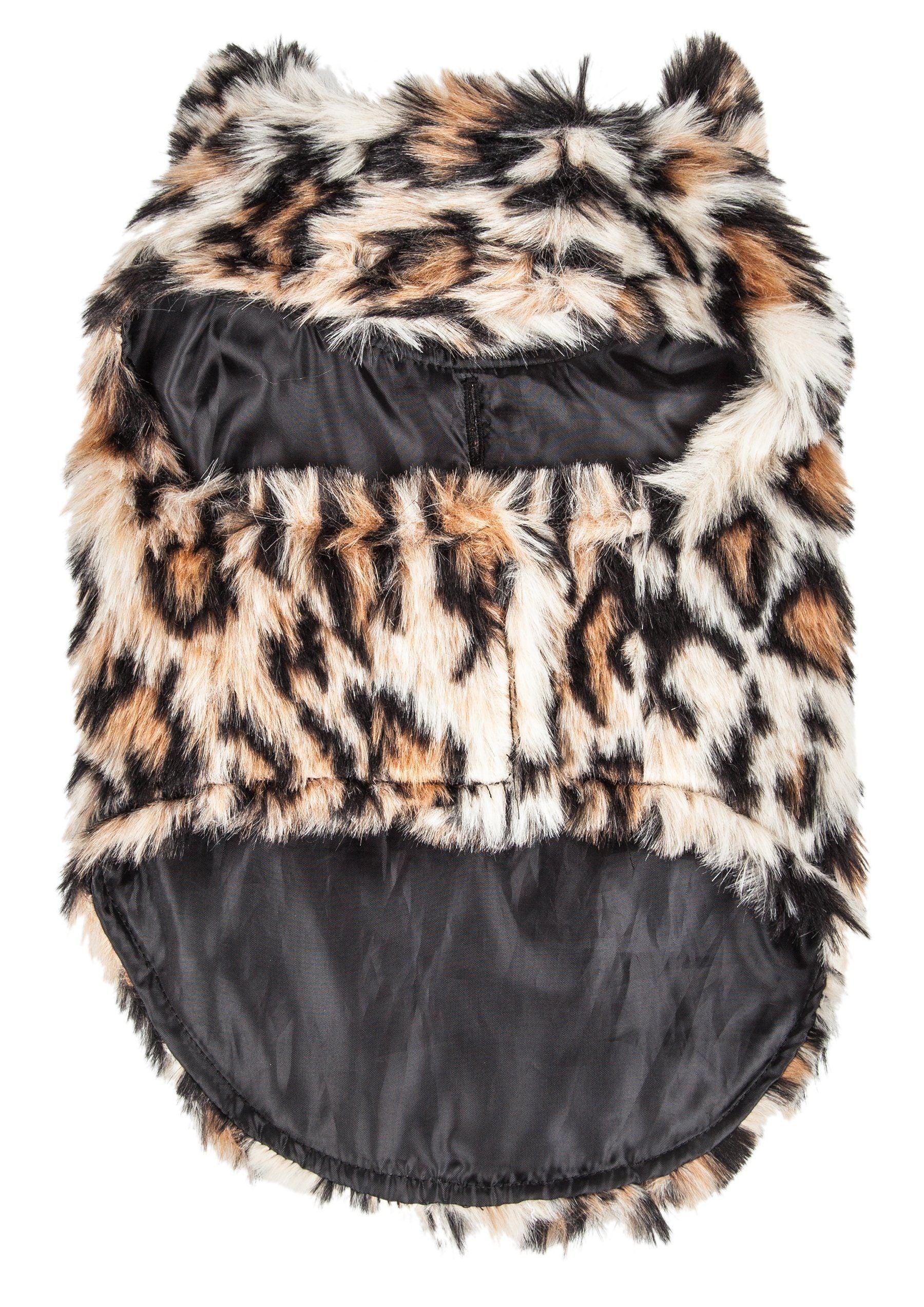 Pet Life ® Luxe 'Lab-Pard' Dazzling Leopard Patterned Mink Fur Dog Coat - Image 7