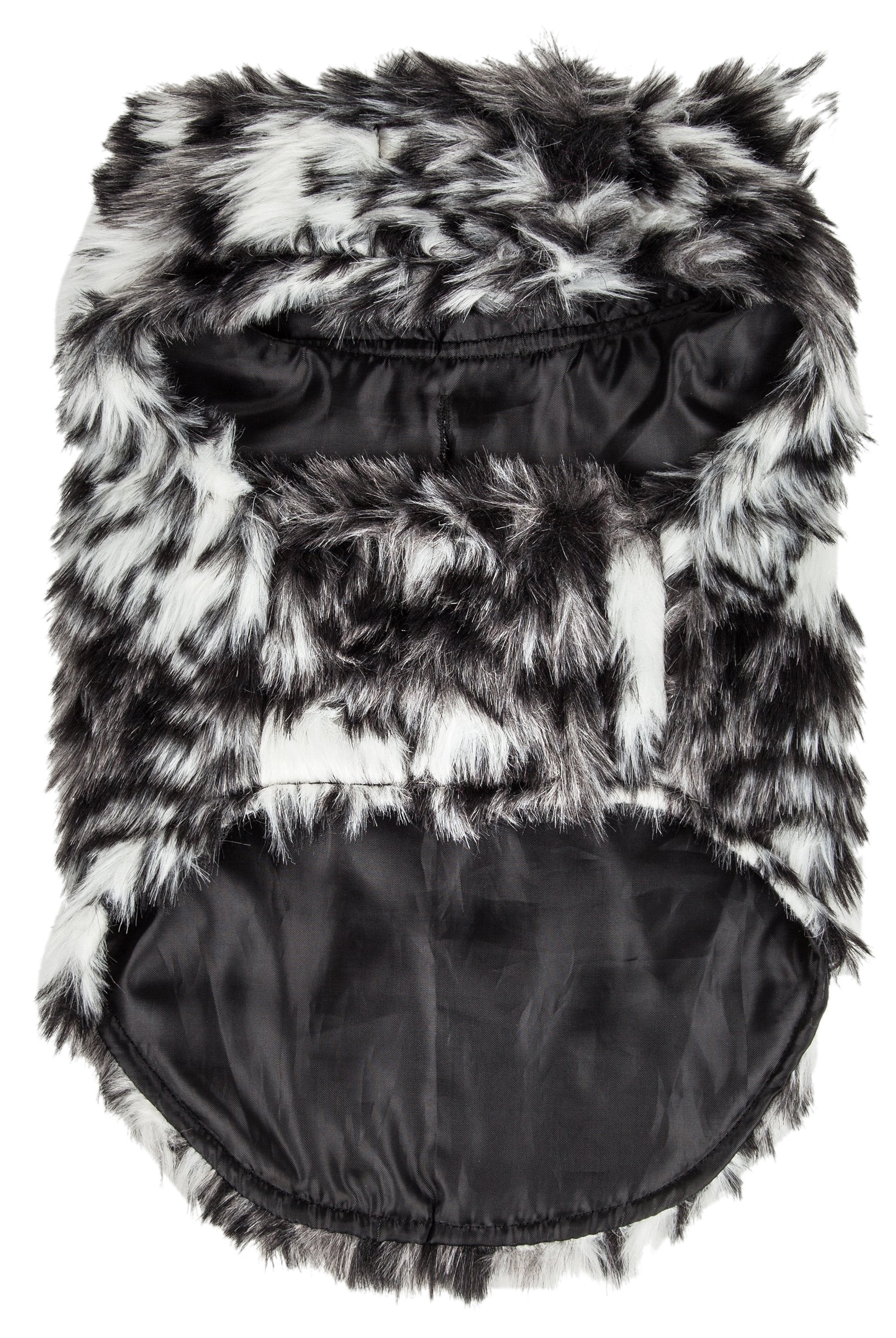 Pet Life ® Luxe 'Paw Dropping' Designer Gray-Scale Tiger Pattern Mink Fur Dog Coat - Image 7