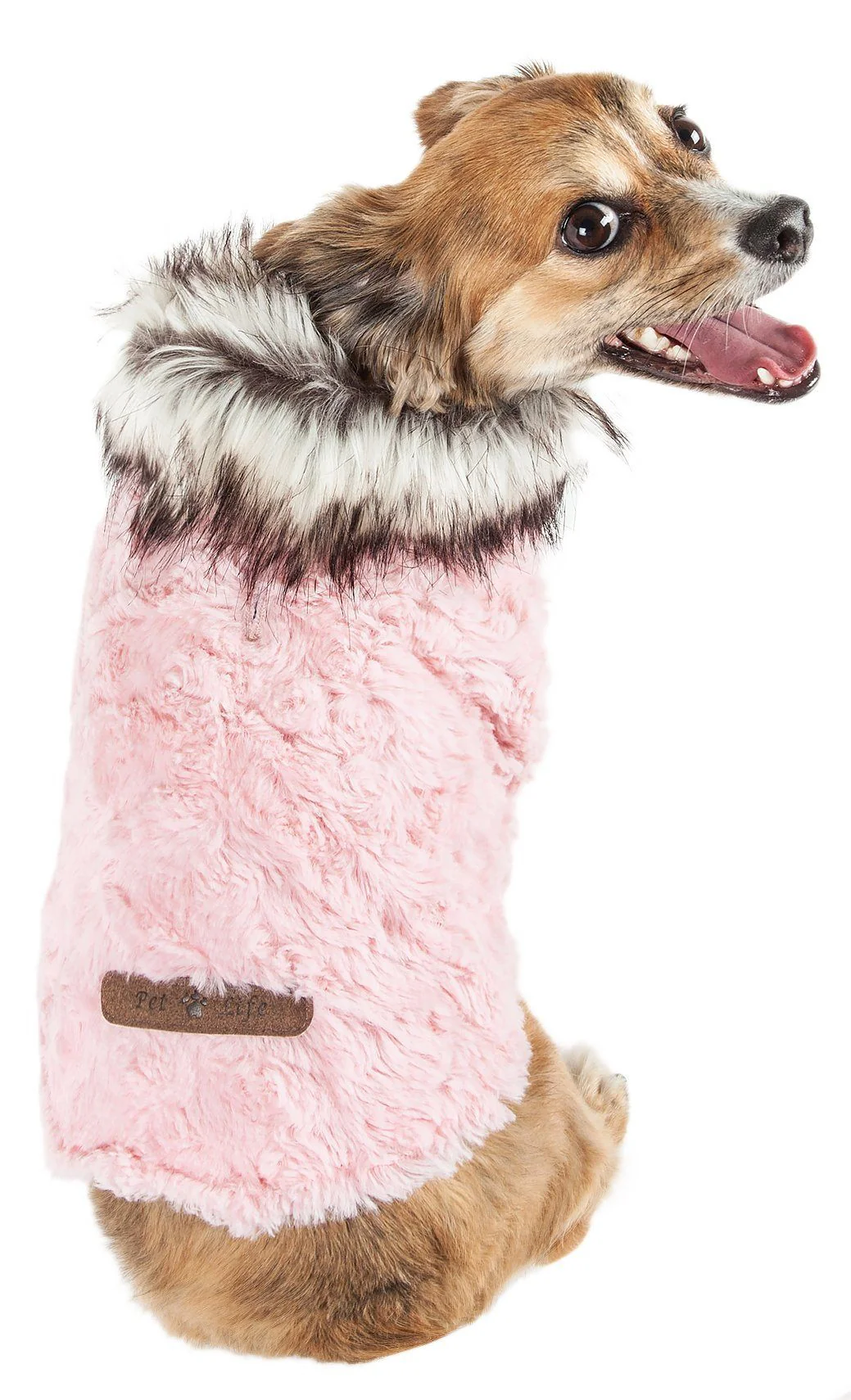 Pet Life ®  Luxe 'Pinkachew' Charming Fashion Mink Fur Dog Coat - Image 3