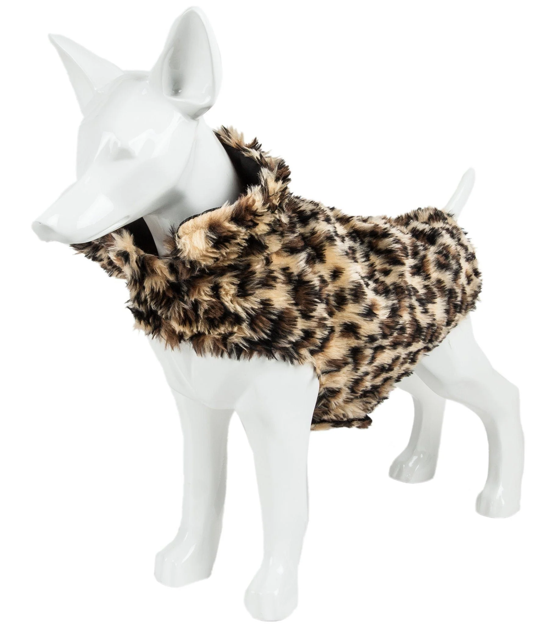Pet Life ®  Luxe 'Poocheetah' Cheetah-Spotted Designer Mink Fur Dog Coat - Image 2