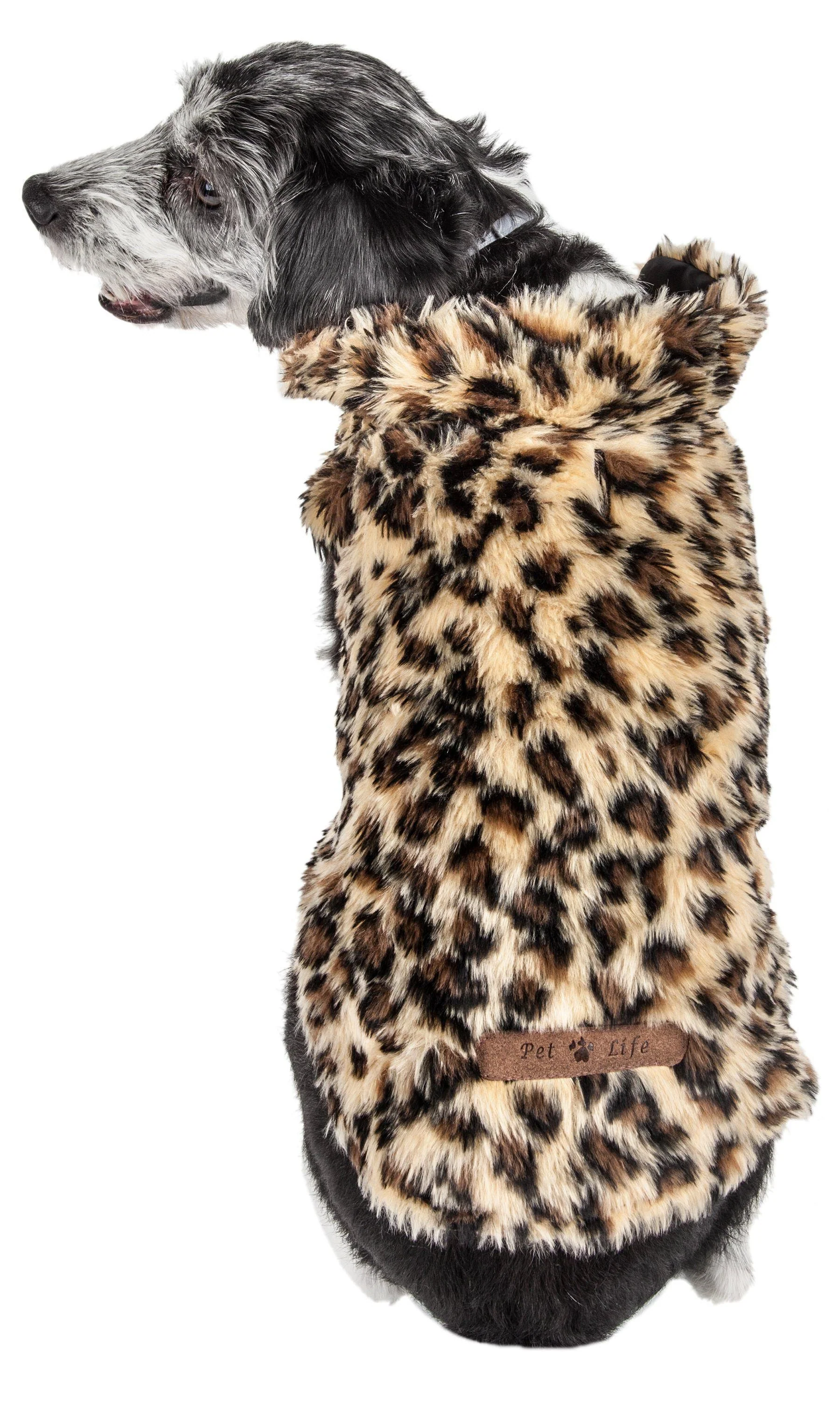 Pet Life ®  Luxe 'Poocheetah' Cheetah-Spotted Designer Mink Fur Dog Coat - Image 3