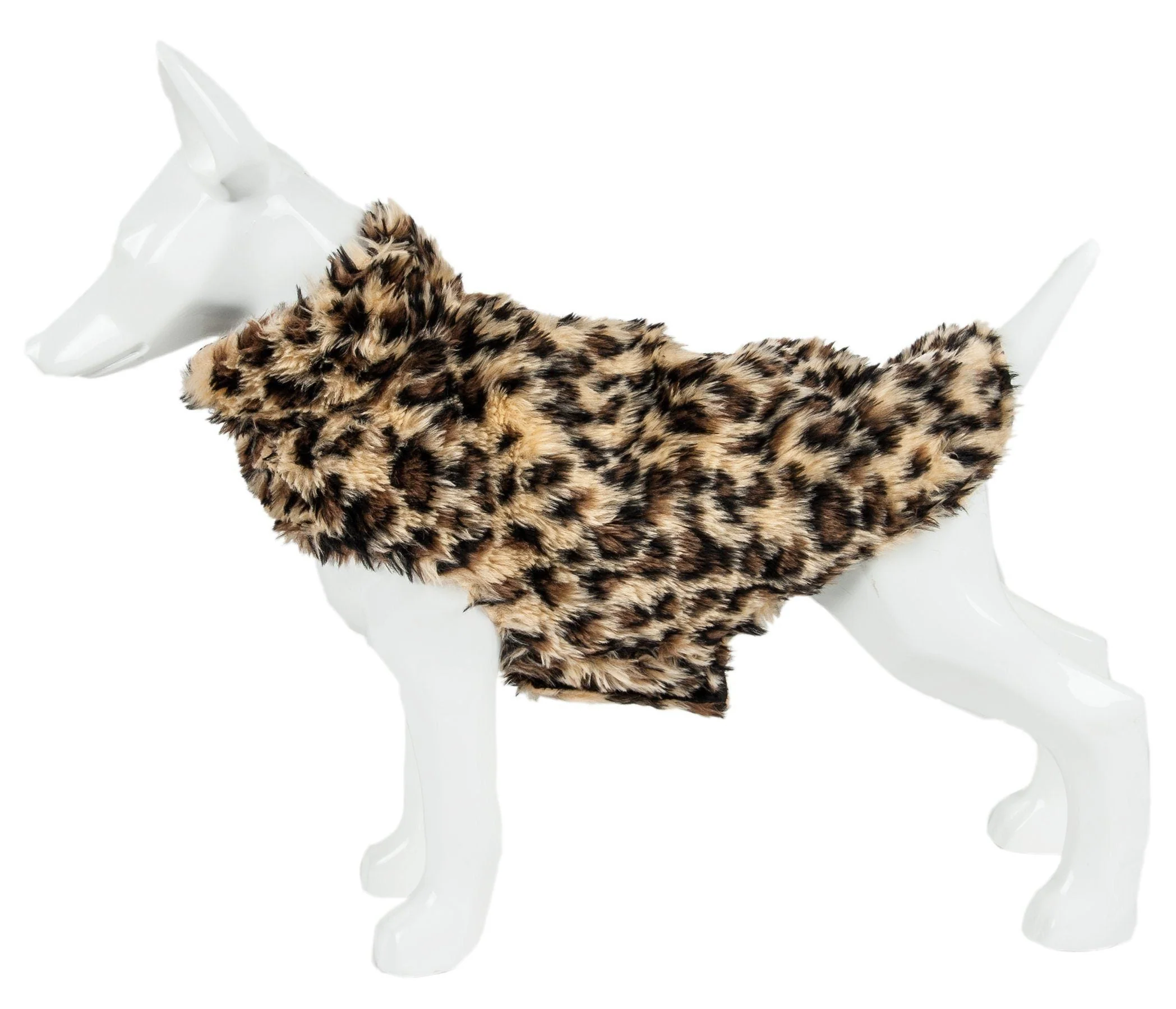 Pet Life ®  Luxe 'Poocheetah' Cheetah-Spotted Designer Mink Fur Dog Coat - Image 5
