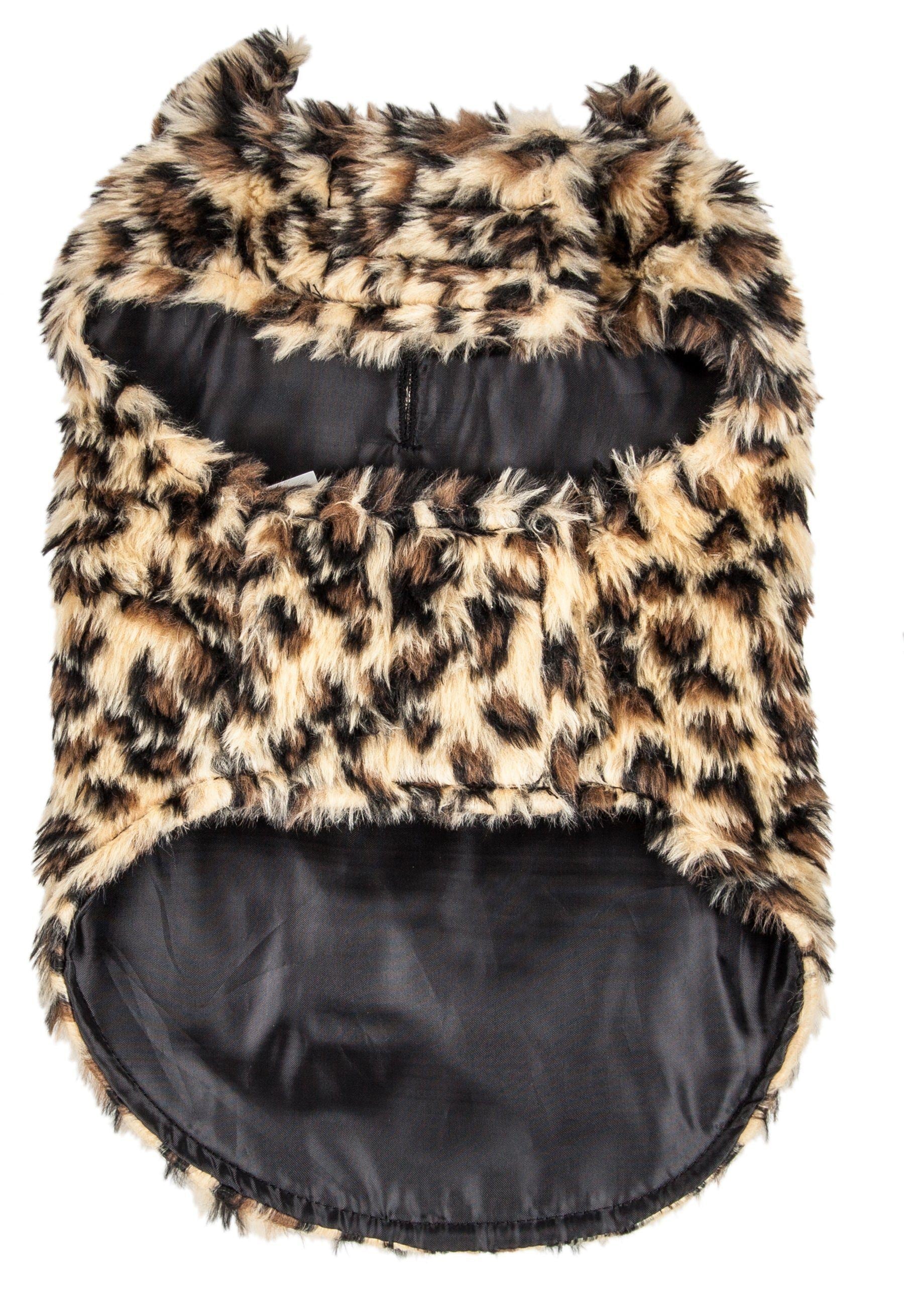 Pet Life ®  Luxe 'Poocheetah' Cheetah-Spotted Designer Mink Fur Dog Coat - Image 7