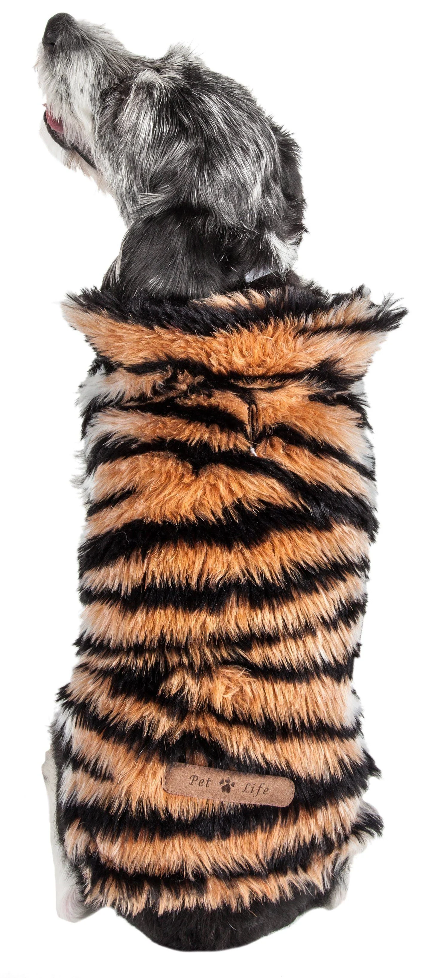 Pet Life ®  Luxe 'Tigerbone' Tiger-Patterned Mink Fashion Fur Dog Jacket - Image 3