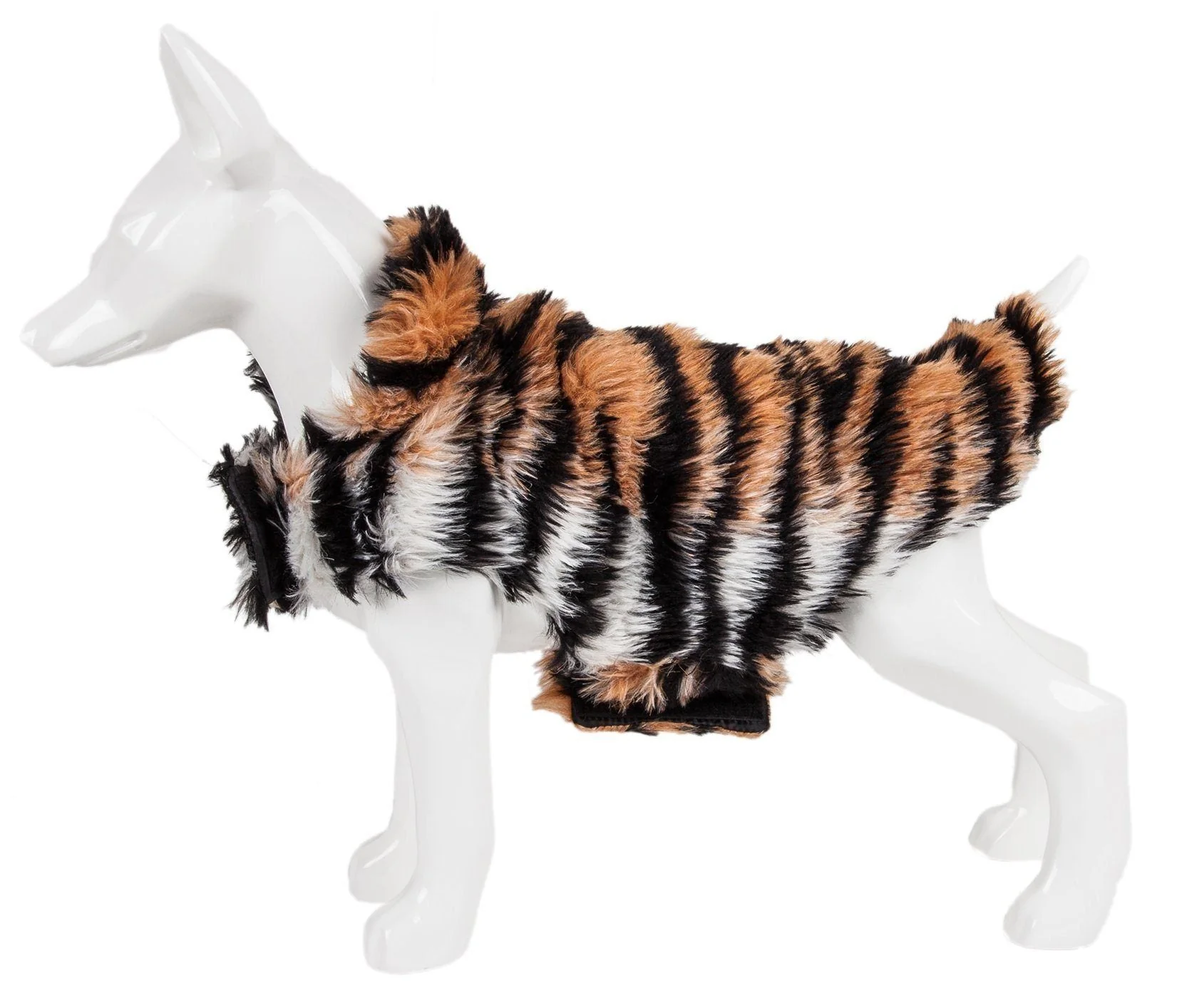 Pet Life ®  Luxe 'Tigerbone' Tiger-Patterned Mink Fashion Fur Dog Jacket - Image 5