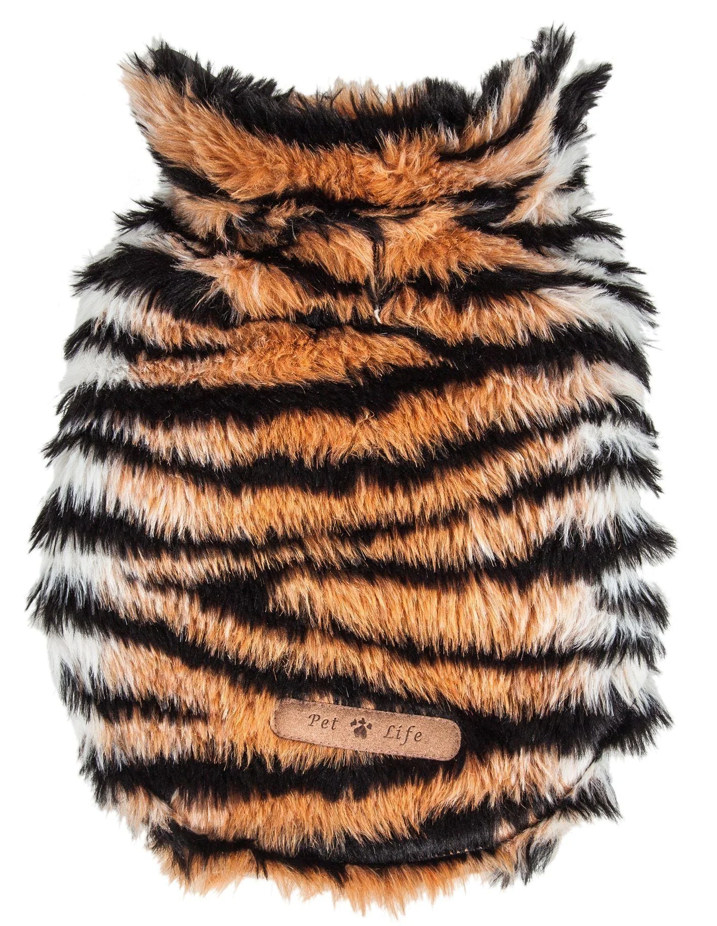 Pet Life ®  Luxe 'Tigerbone' Tiger-Patterned Mink Fashion Fur Dog Jacket - Image 6