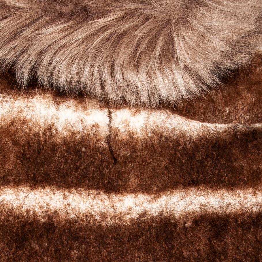 Pet Life ® Luxe 'Tira-Poochoo' Tiramisu Patterned Mink Fur Designer Dog Jacket - Image 9
