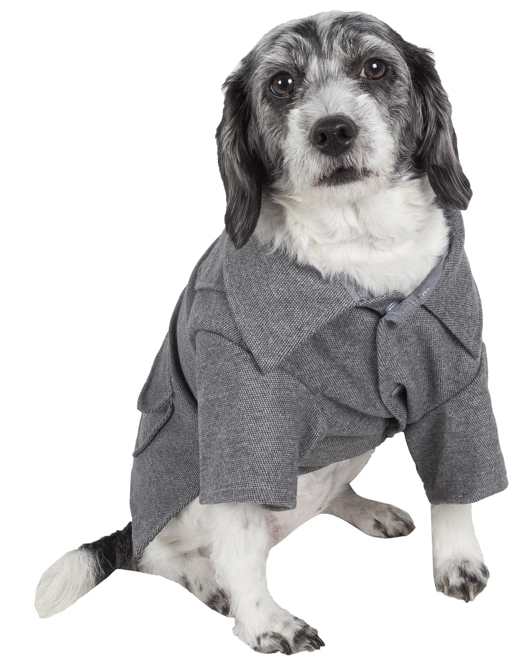 Pet Life ® 'Military Static' Rivited Fashion Collared Wool Dog Jacket Coat - Image 3