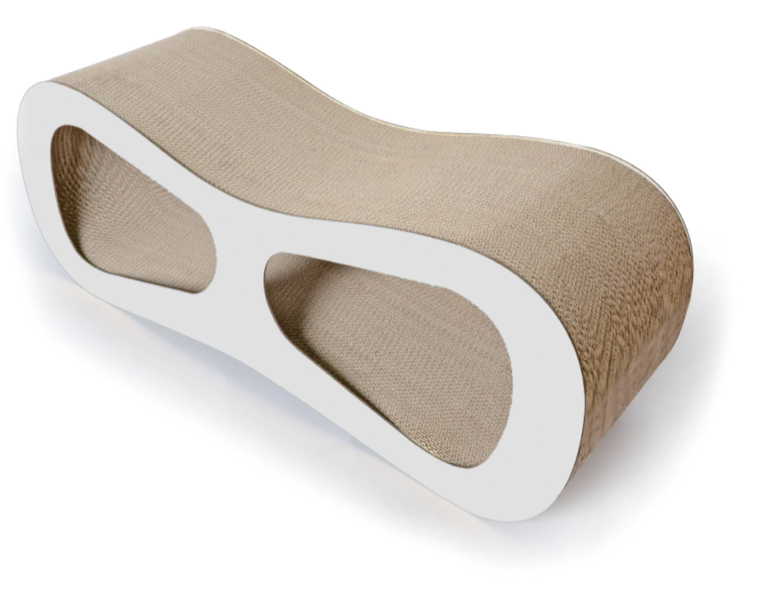 Pet Life ® 'Modiche' Premium Quality Modern Designer Kitty Cat Scratcher Lounger Lounge with Catnip - Image 3