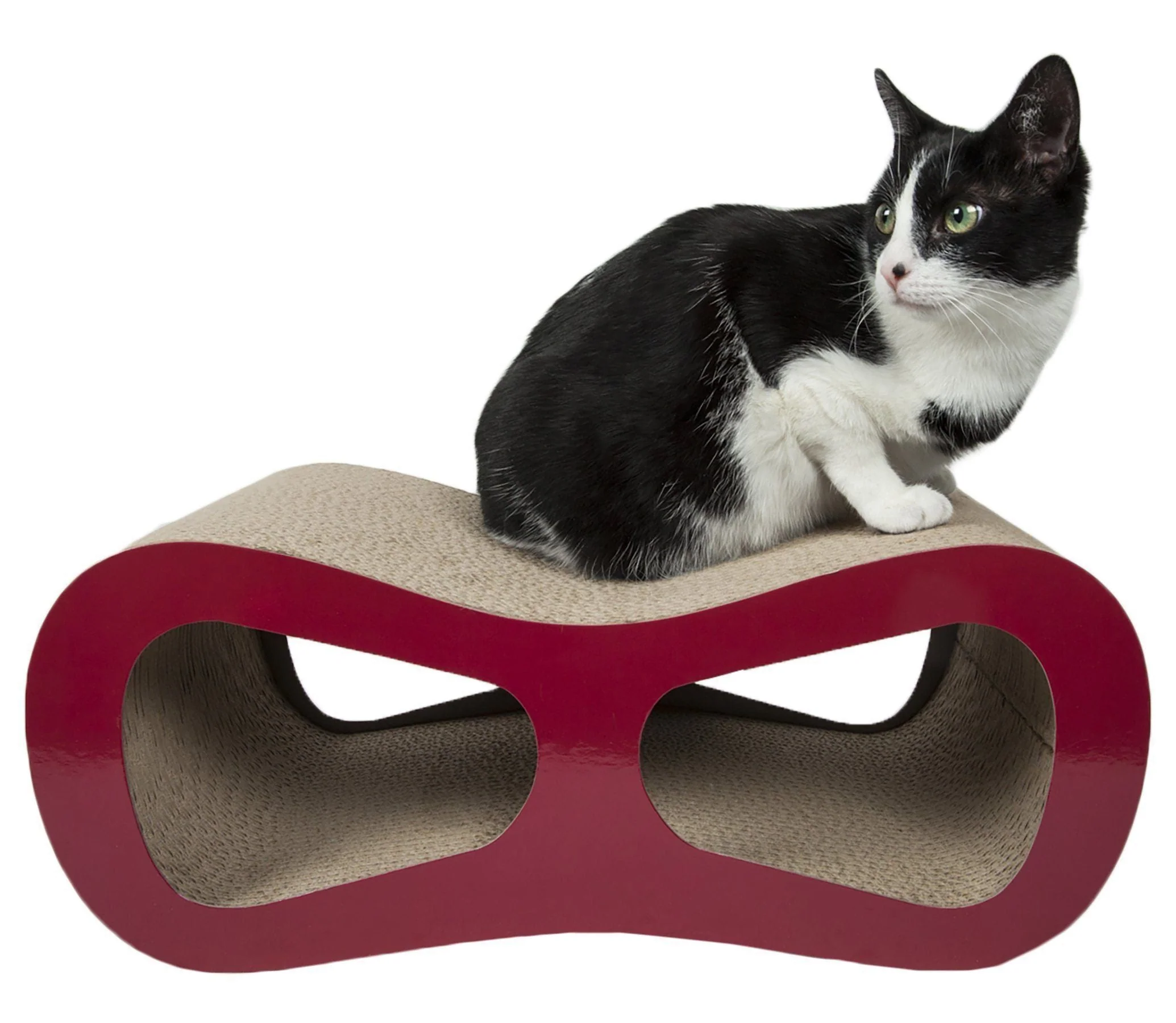 Pet Life ® 'Modiche' Premium Quality Modern Designer Kitty Cat Scratcher Lounger Lounge with Catnip - Image 4