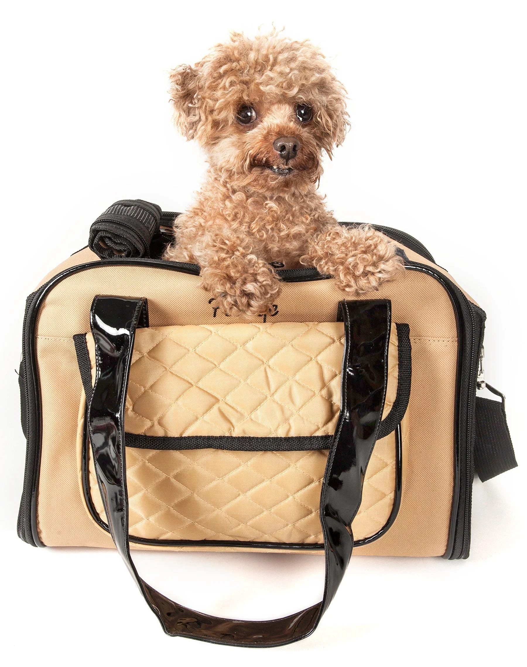 Pet Life ® Mystique Airline Approved Fashion Designer Travel Pet Dog Carrier w/ Pouch - Image 2