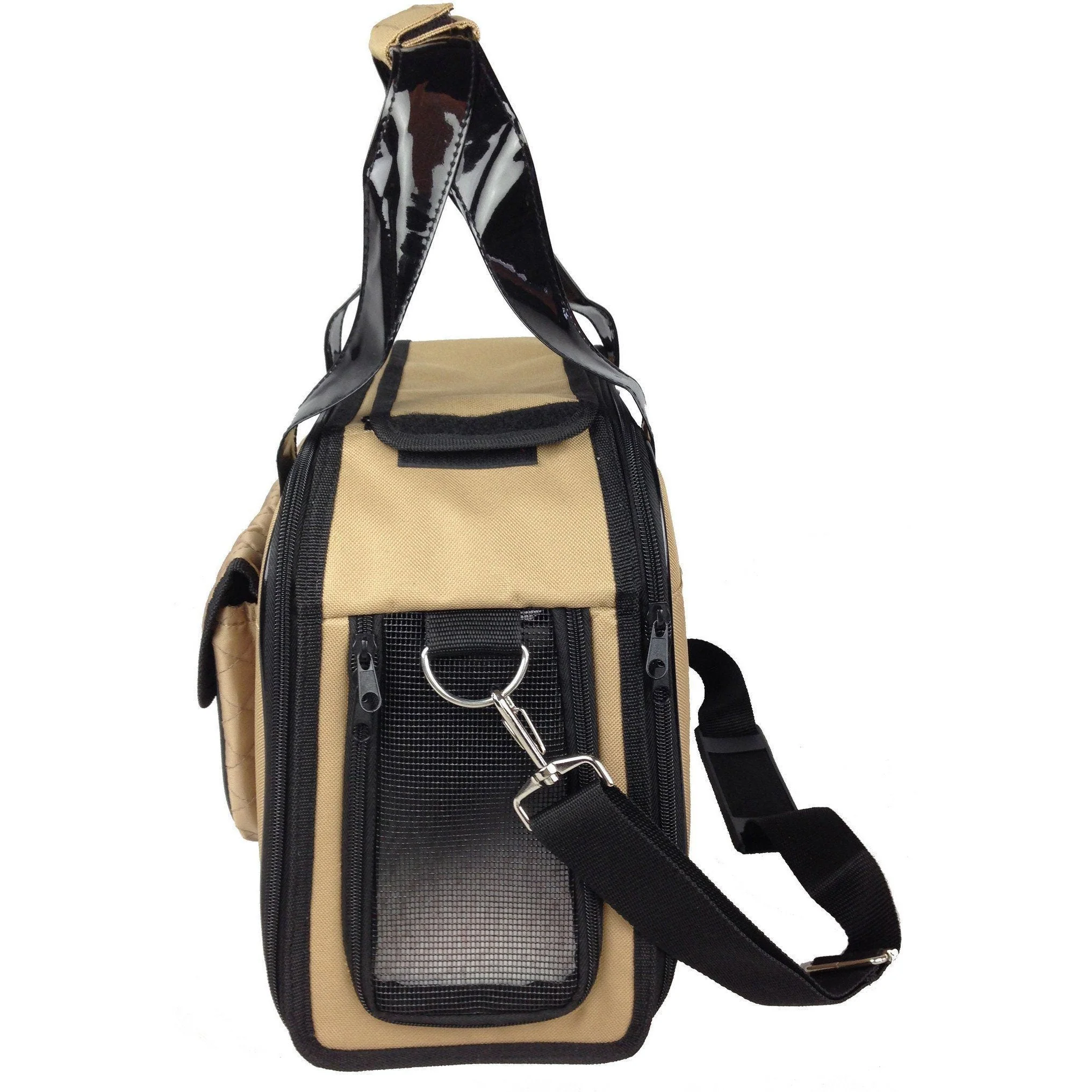 Pet Life ® Mystique Airline Approved Fashion Designer Travel Pet Dog Carrier w/ Pouch - Image 8