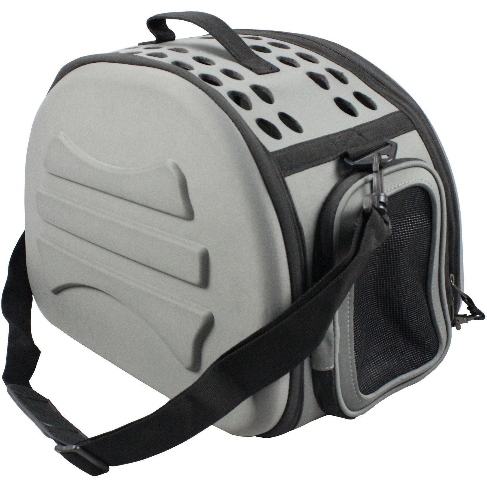 Pet Life ® 'Narrow Shelled' Lightweight Collapsible Military Grade Fashion Designer Travel Pet Dog Carrier Crate
