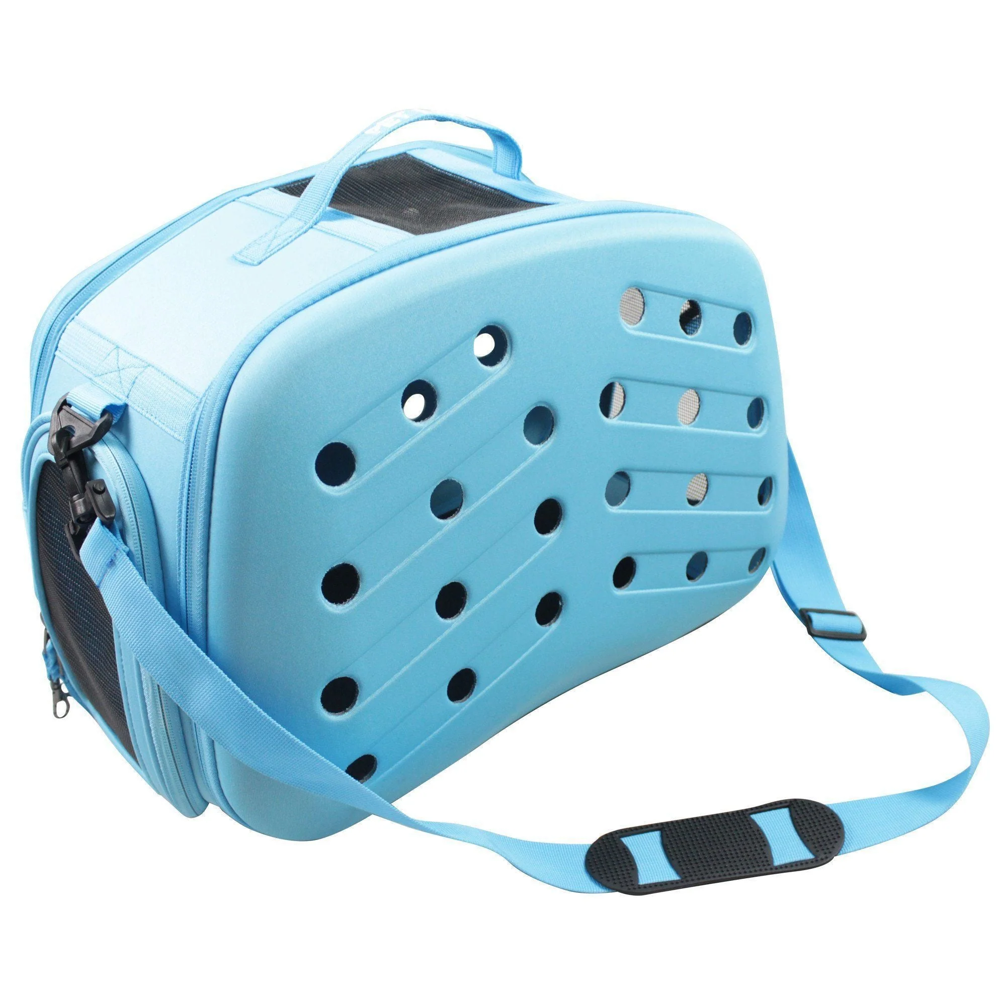 Pet Life ® 'Narrow Shelled' Perforated Lightweight Collapsible Military Grade Fashion Designer Travel Pet Dog Carrier Crate - Image 2