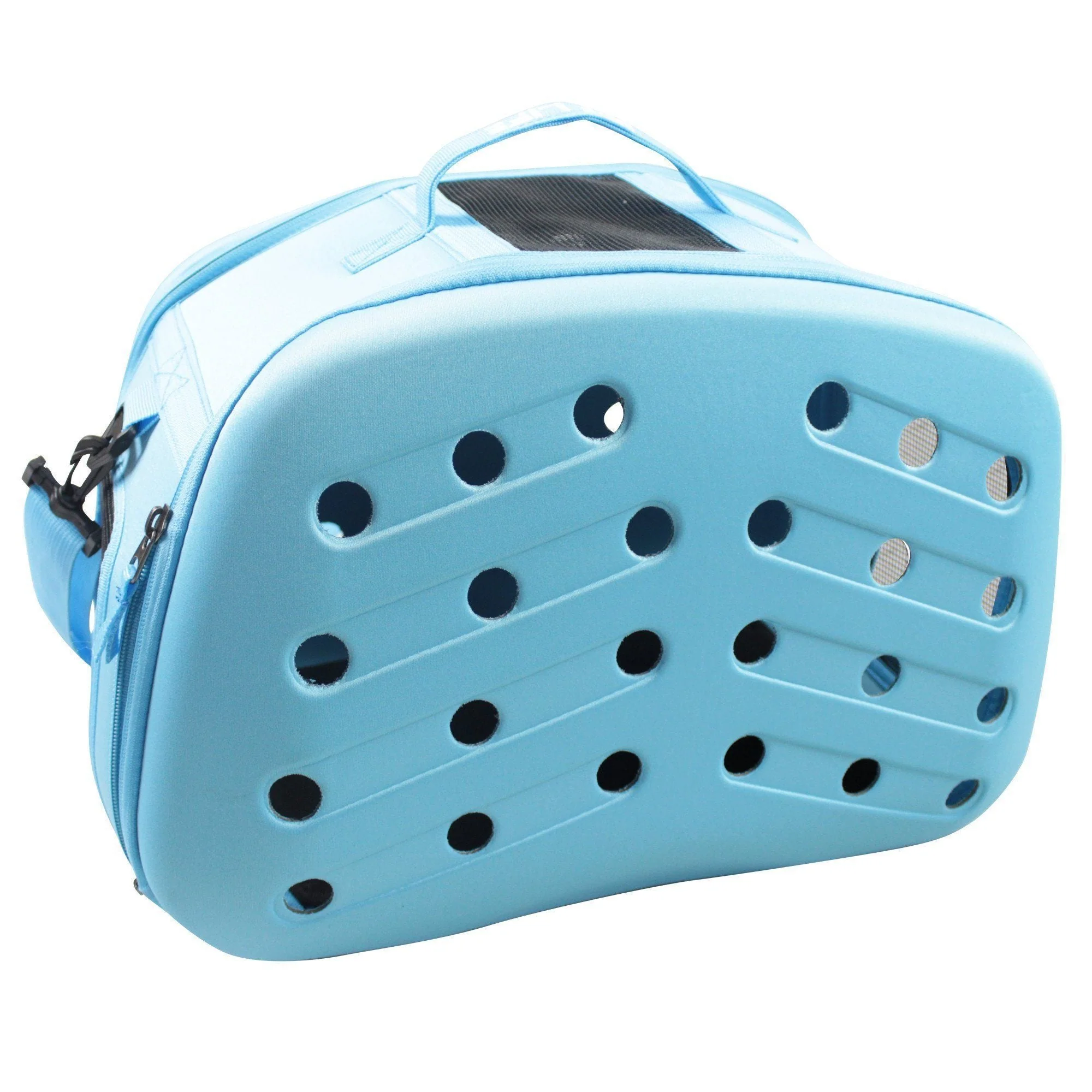 Pet Life ® 'Narrow Shelled' Perforated Lightweight Collapsible Military Grade Fashion Designer Travel Pet Dog Carrier Crate - Image 3