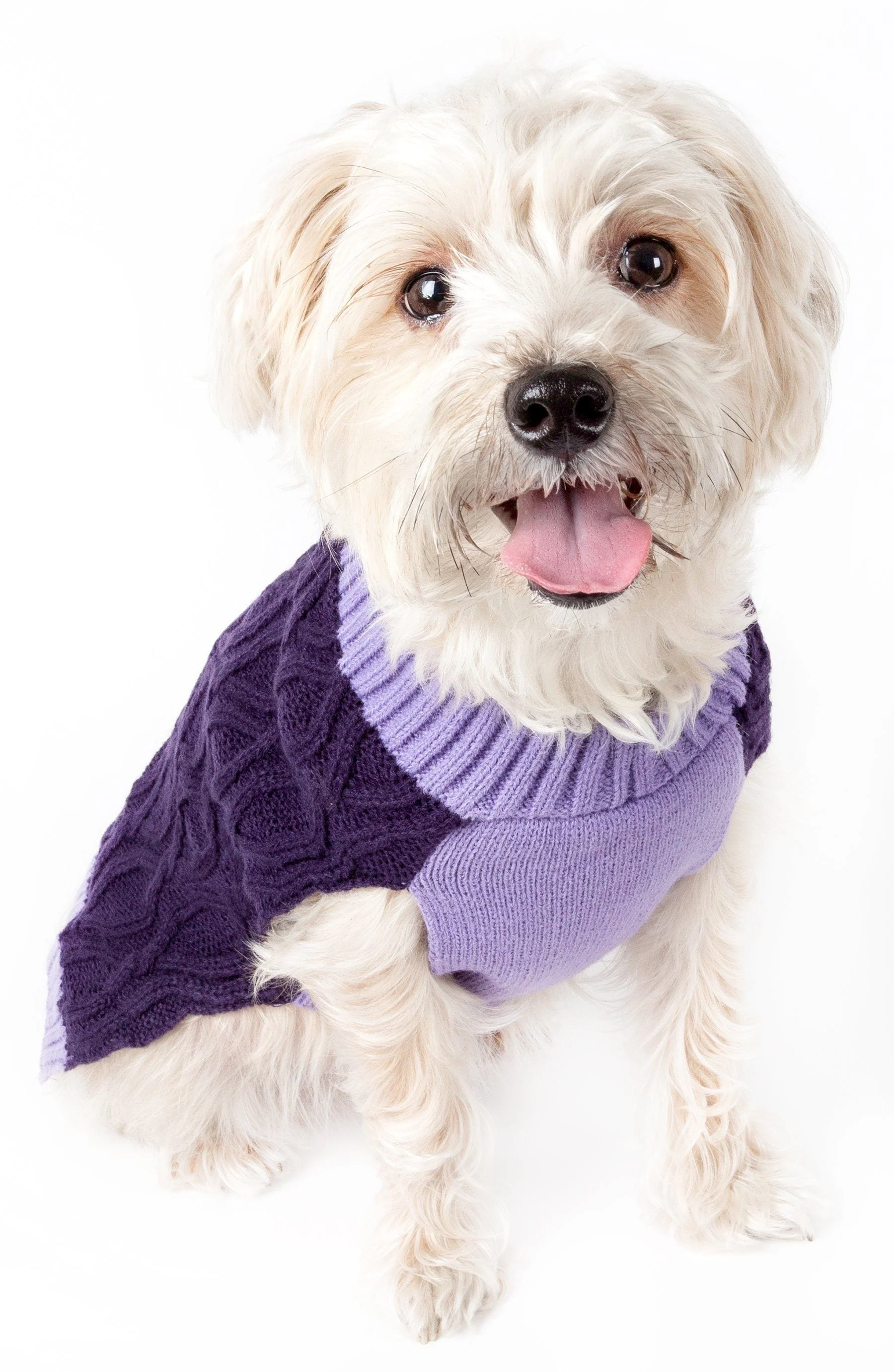 Pet Life ® Oval Weaved Heavy Knitted Fashion Designer Dog Sweater - Image 2