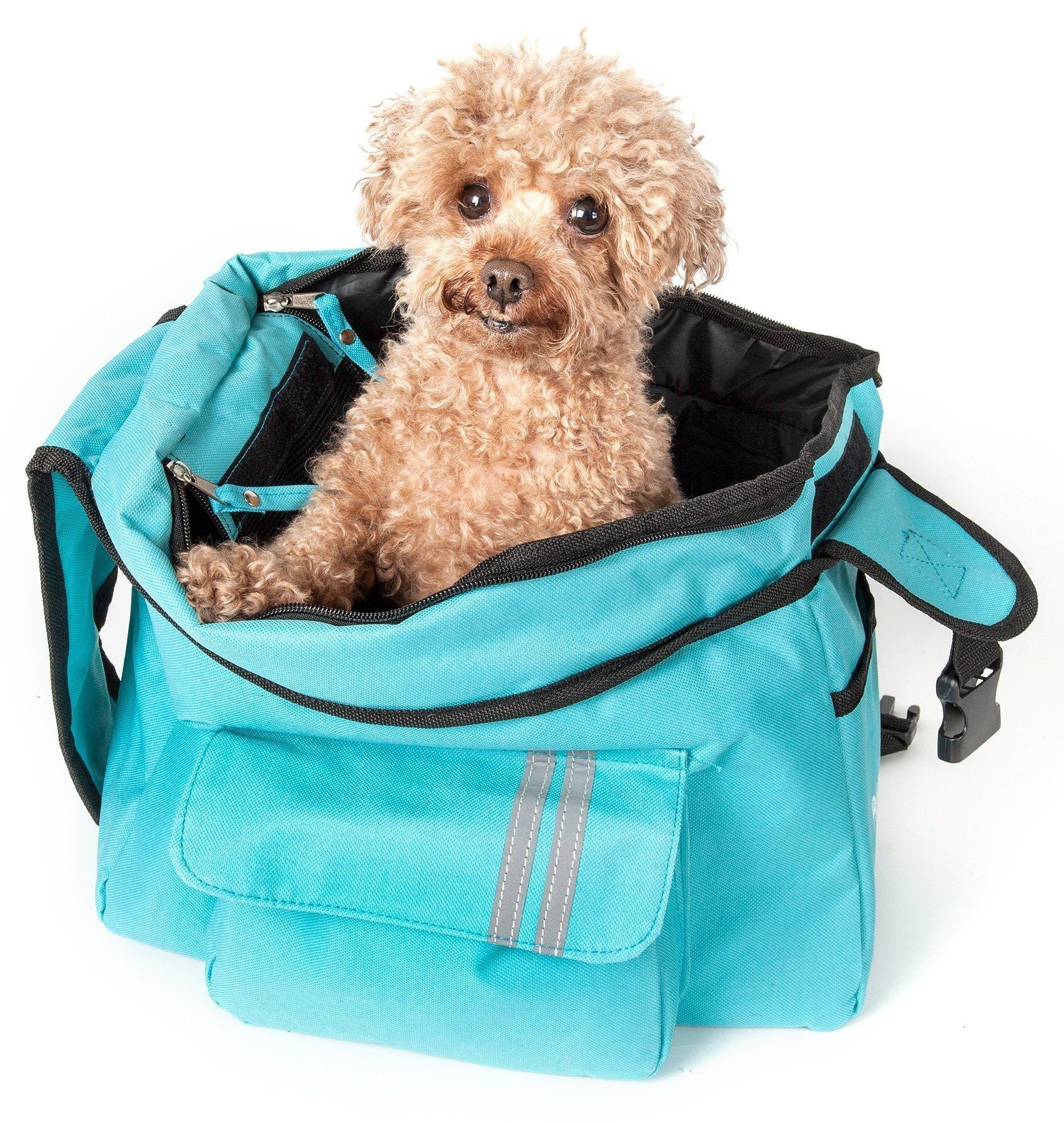 Pet Life ® Over-The-Shoulder Back-Supportive Fashion Sporty Pet Dog Carrier w/ Pouch - Image 2