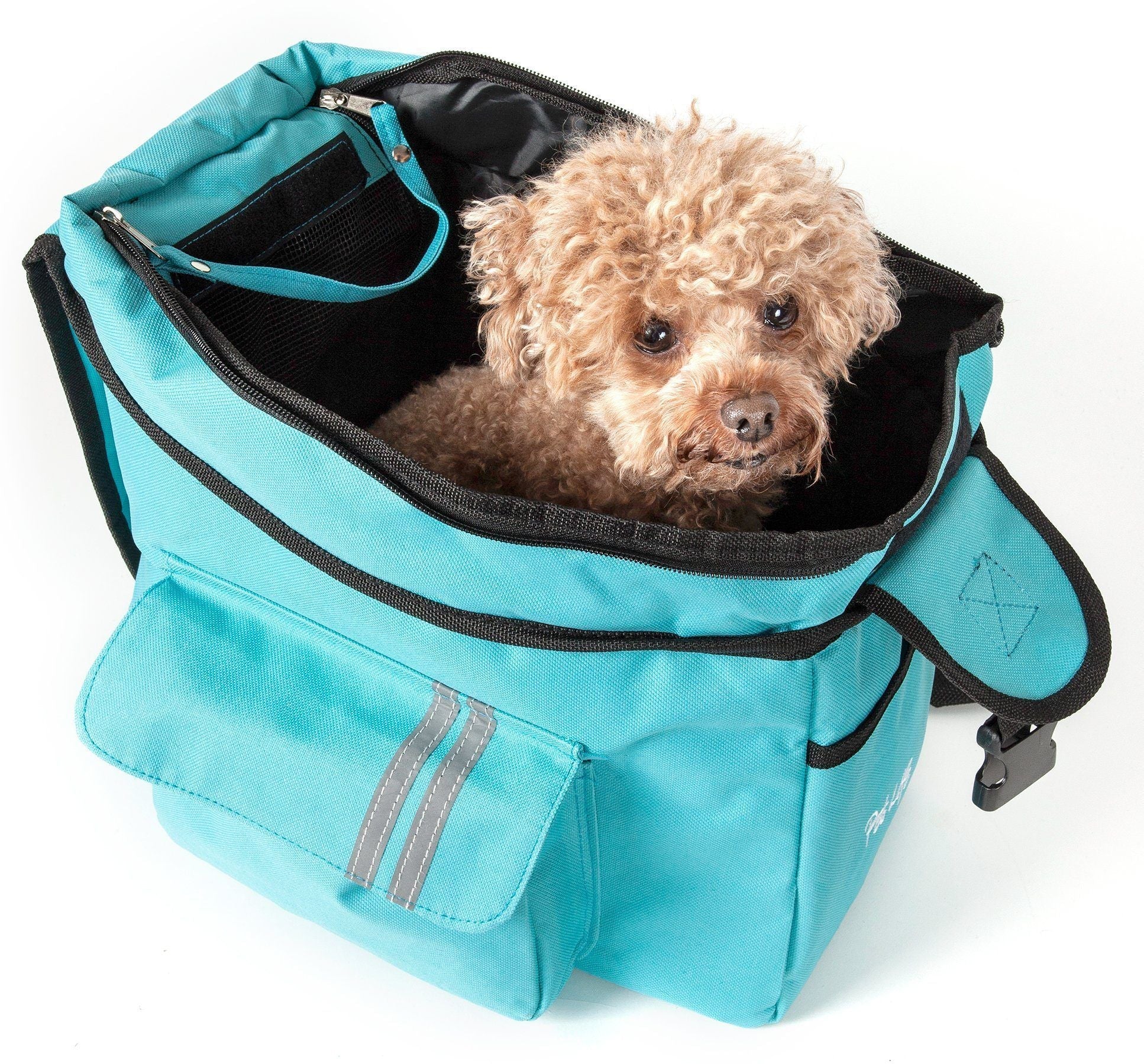 Pet Life ® Over-The-Shoulder Back-Supportive Fashion Sporty Pet Dog Carrier w/ Pouch - Image 5