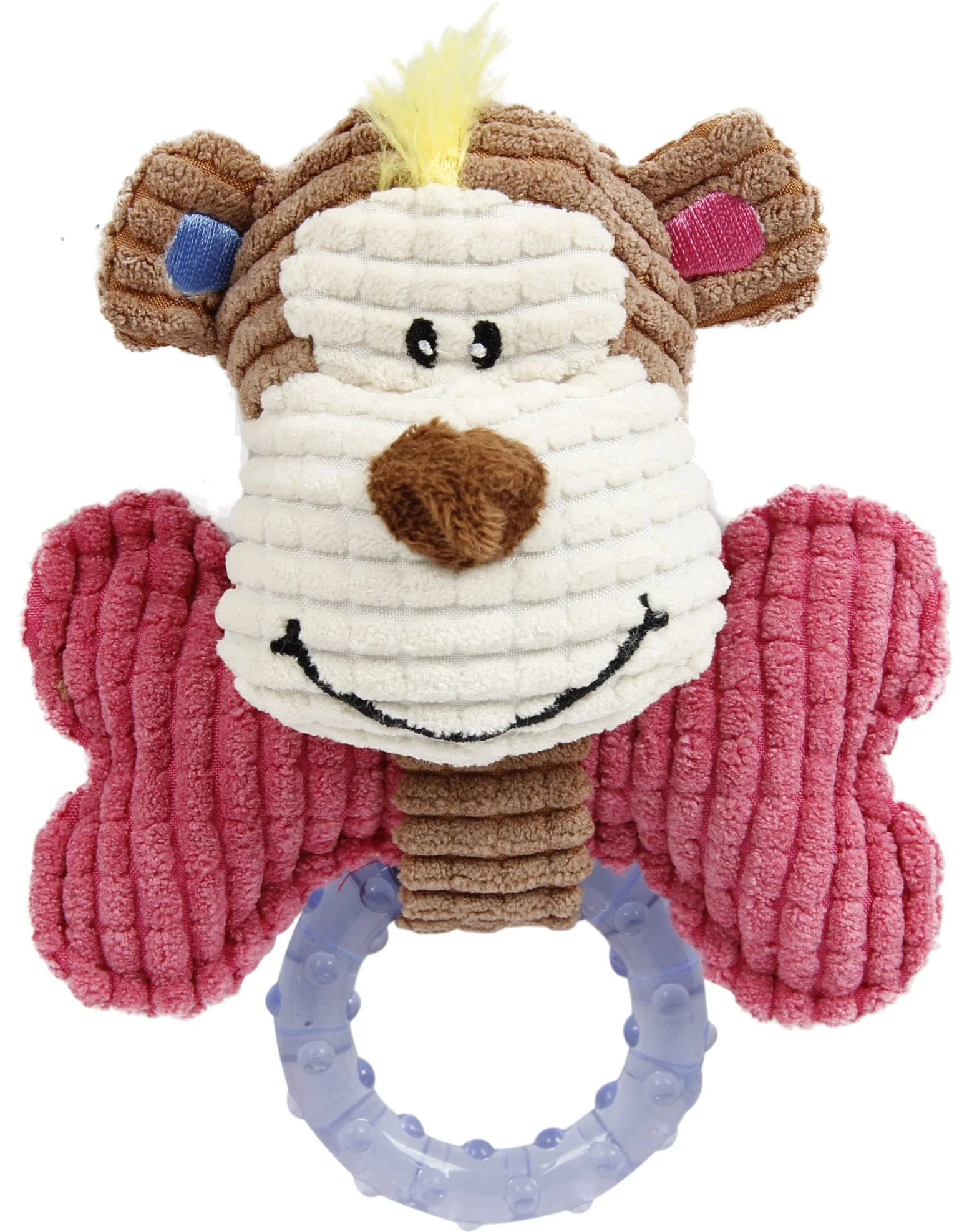 Pet Life ® 'Paci-Plush' Plush Squeaking and Rubber Teething Newborn Puppy Dog Toy - Image 2