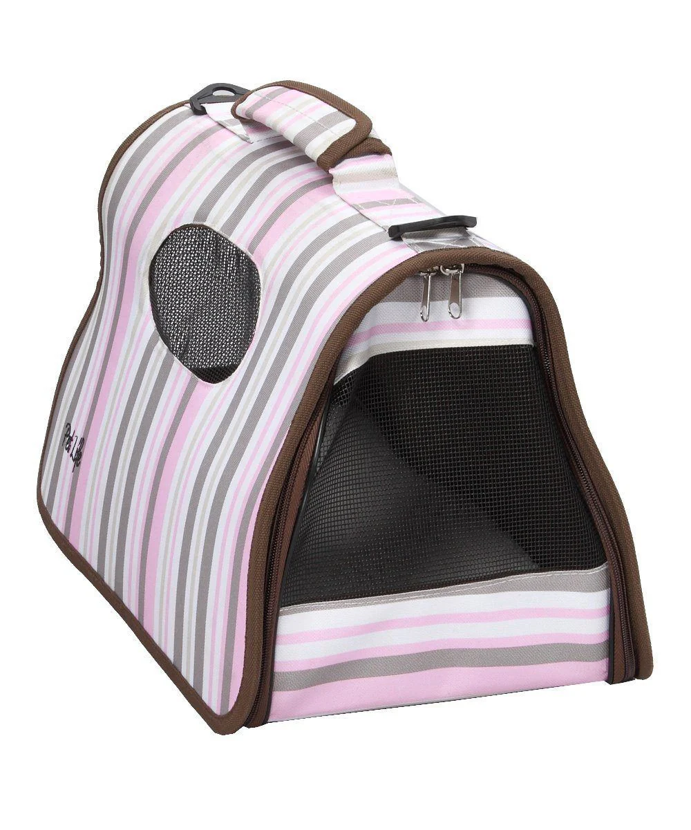 Pet Life ® Paw Patterned Airline Approved Zippered Folding Collapsible Travel Pet Dog Carrier - Image 3
