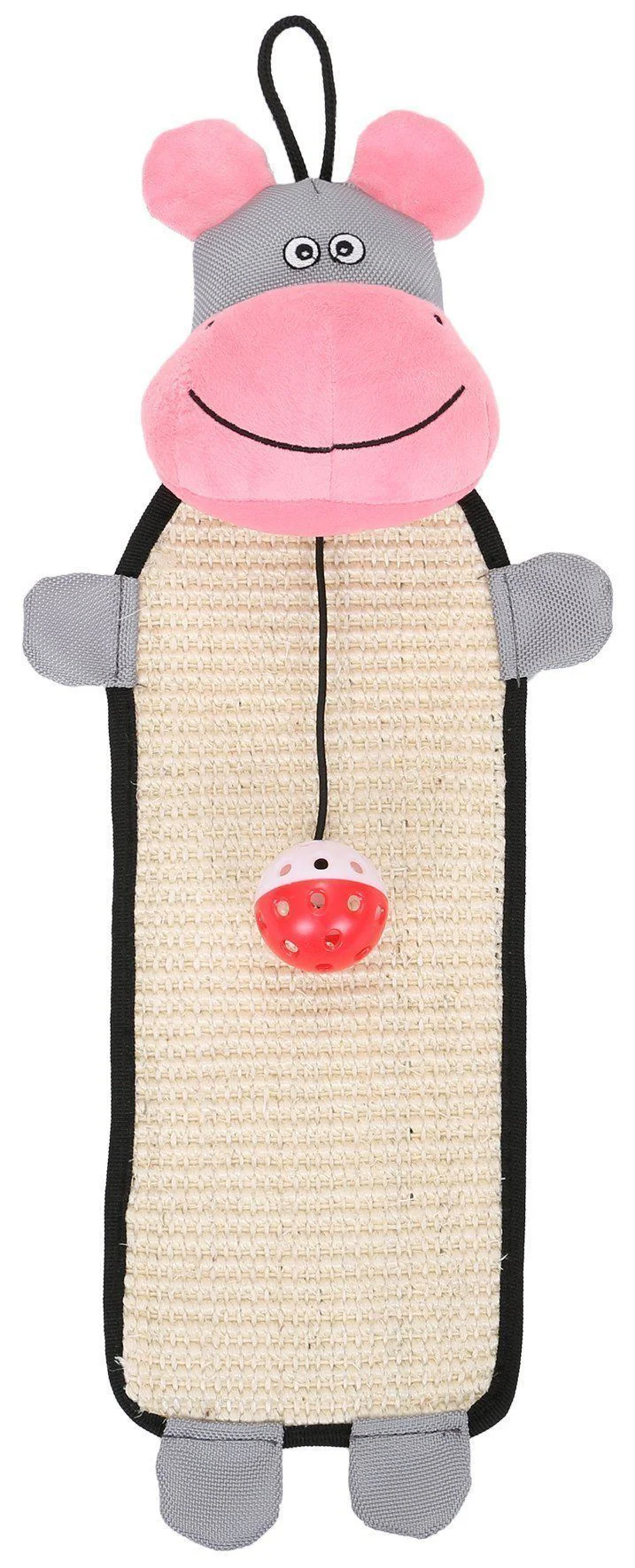 Pet Life ® 'Paw-Pleasant' Hanging Sisal & Jute Carpet Kitty Cat Scratcher with Toy - Image 3