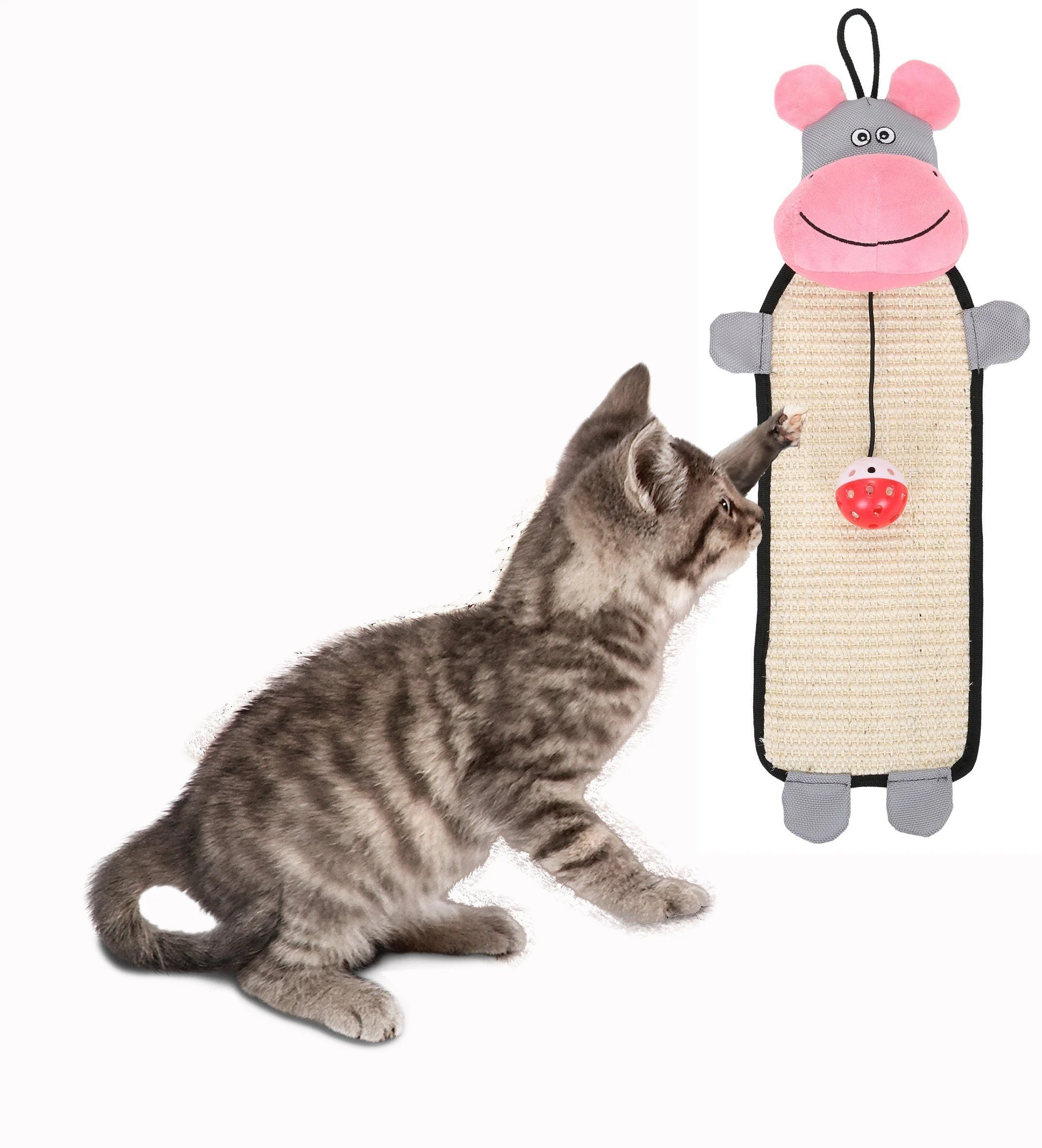 Pet Life ® 'Paw-Pleasant' Hanging Sisal & Jute Carpet Kitty Cat Scratcher with Toy - Image 6