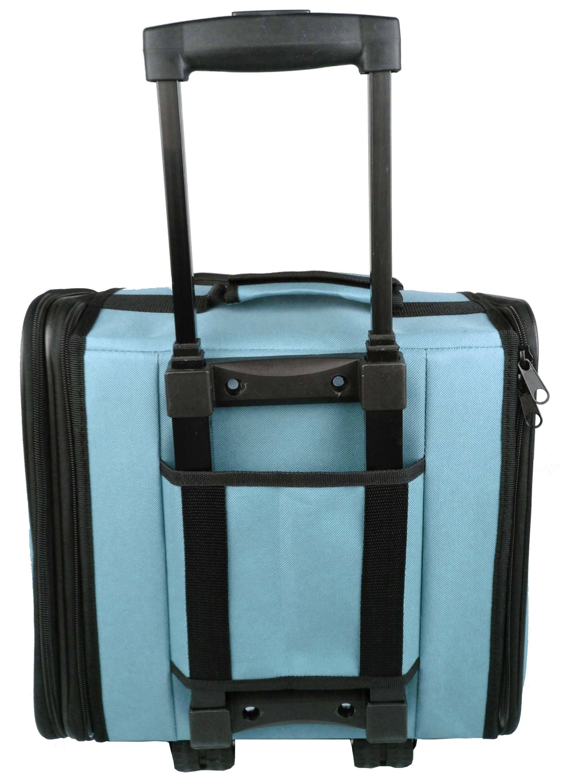 Pet Life ® 'Pawdon Me '  Wheeled Airline Approved Travel Collapsible Pet Dog Carrier - Image 10