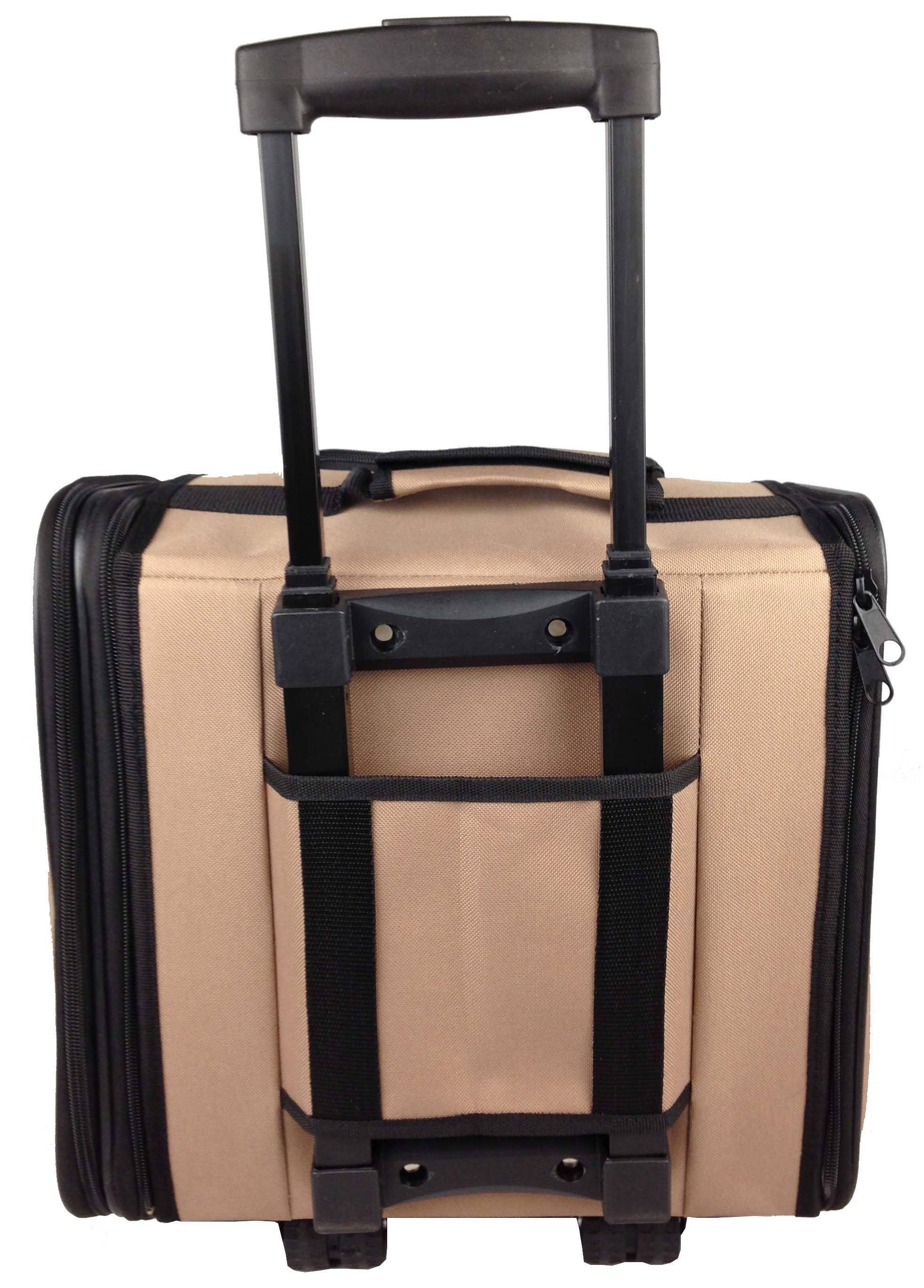 Pet Life ® 'Pawdon Me '  Wheeled Airline Approved Travel Collapsible Pet Dog Carrier - Image 11