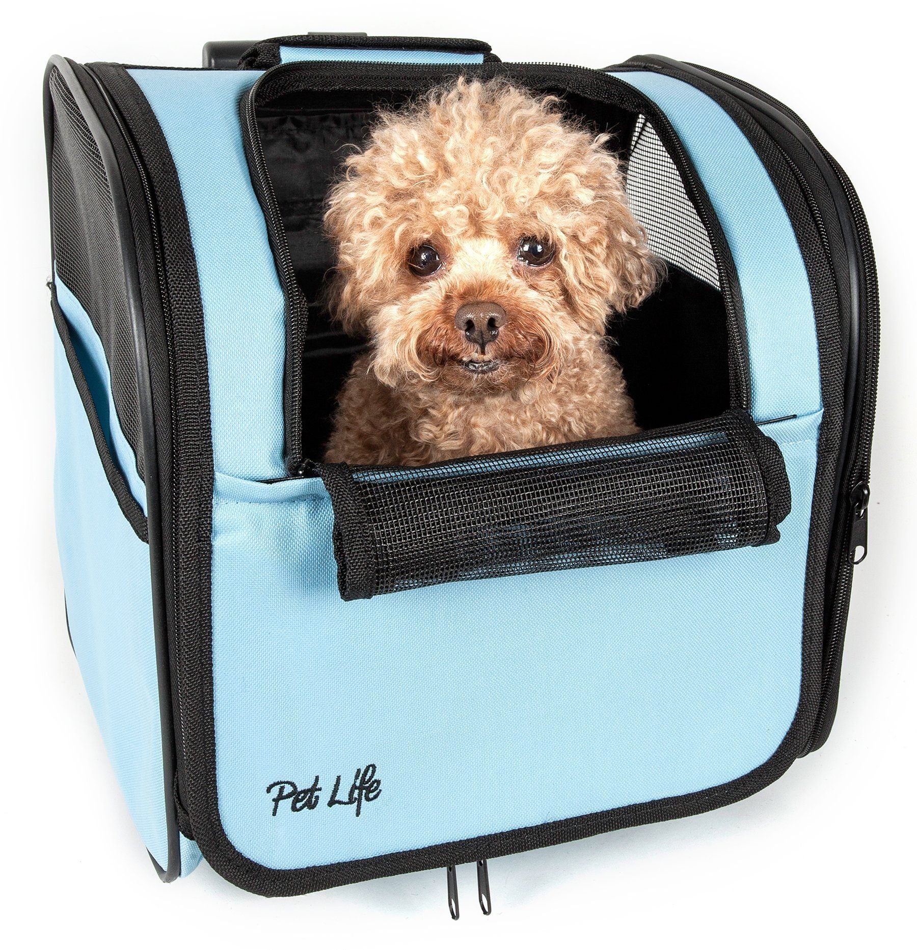 Pet Life ® 'Pawdon Me '  Wheeled Airline Approved Travel Collapsible Pet Dog Carrier - Image 4