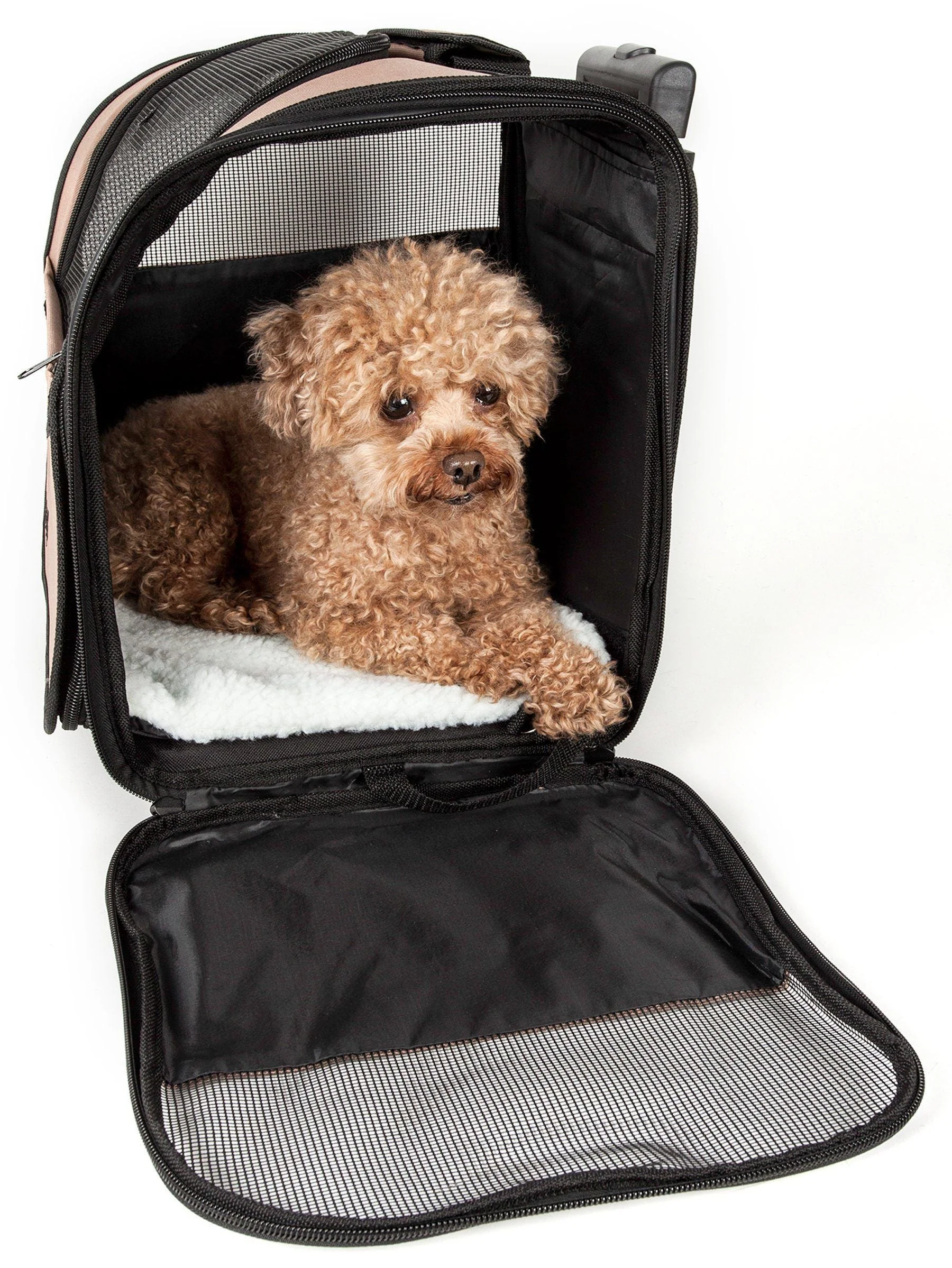 Pet Life ® 'Pawdon Me '  Wheeled Airline Approved Travel Collapsible Pet Dog Carrier - Image 7