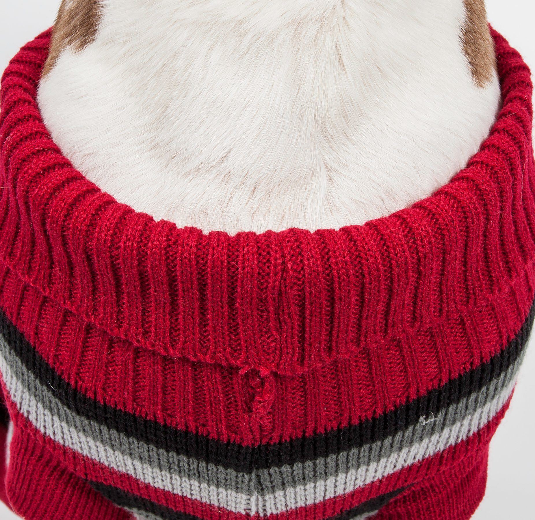 Pet Life ® 'Polo-Casual Lounge' Cable Knitted Designer Turtle Neck Dog Sweater - Image 3