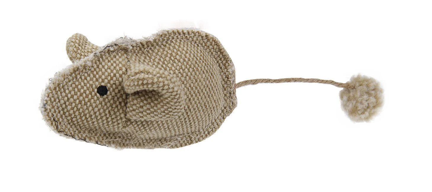 Pet Life ® 'Pompom Tailed' Durable Cat and Mouse Plush Cat Toy - Image 2