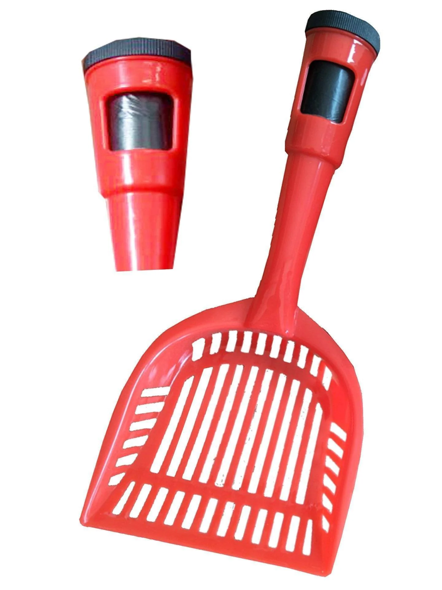 Pet Life ® 'Poopin-Scoopin' Dog and Cat Kitty Litter Waste Pooper Scooper Shovel w/ Built-in Waste Bag Holder - Image 3