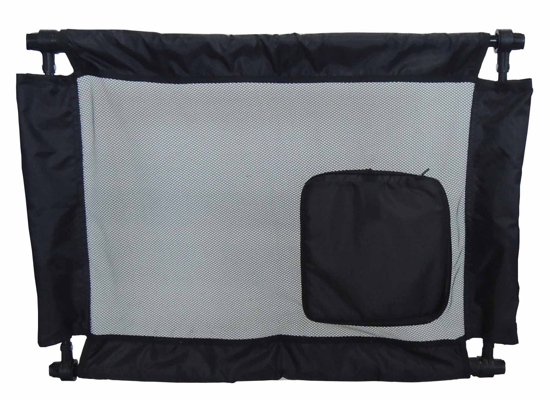 Pet Life ® 'Porta Gate' Anti-Drilling Nylon Mesh Collapsible Folding Travel Safety Pet Cat Dog Gate w/ Zippered Entrance - Image 8