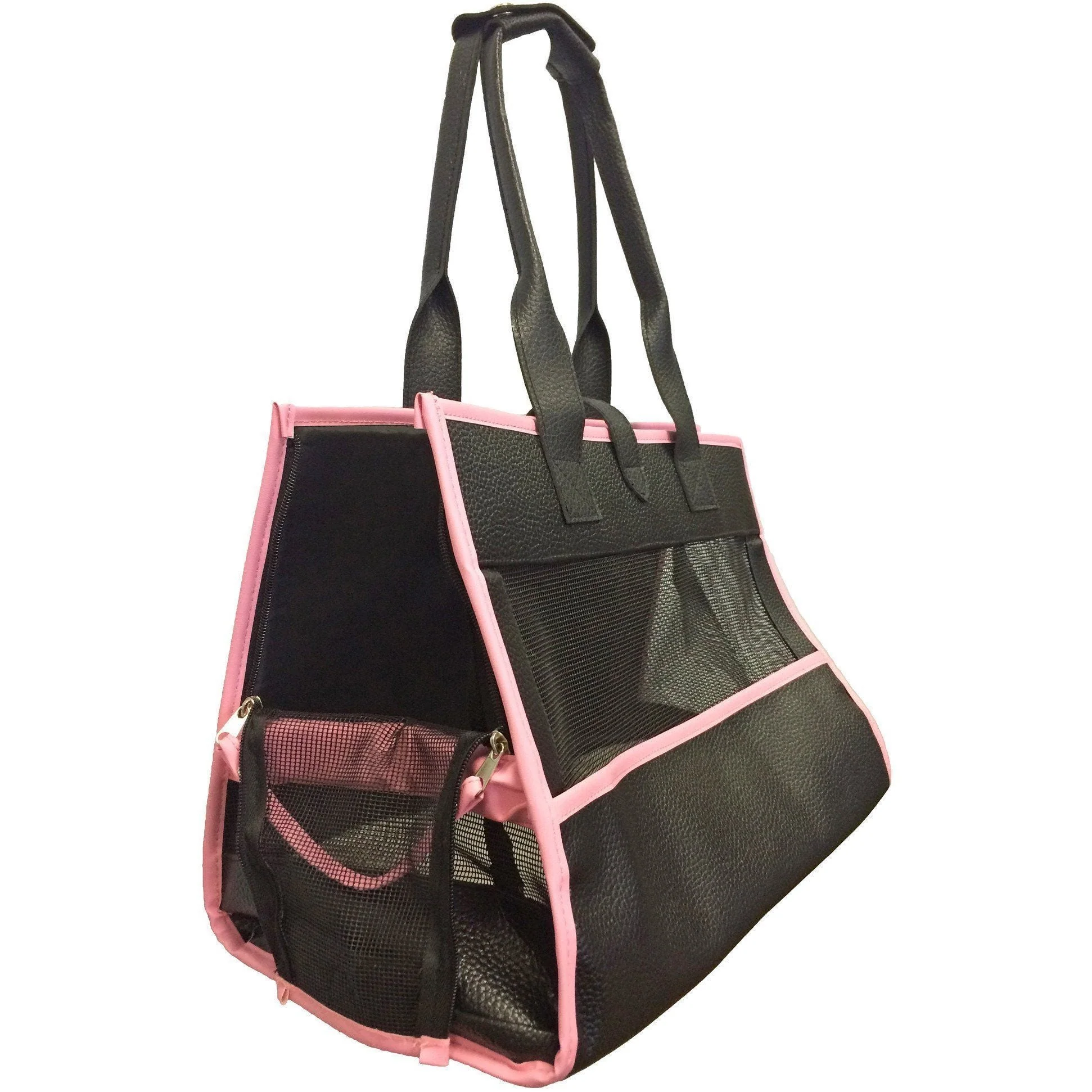 Pet Life ® 'Posh Paw' Elegant Leatherette Designer Fashion Travel Pet Dog Carrier Tote - Image 5