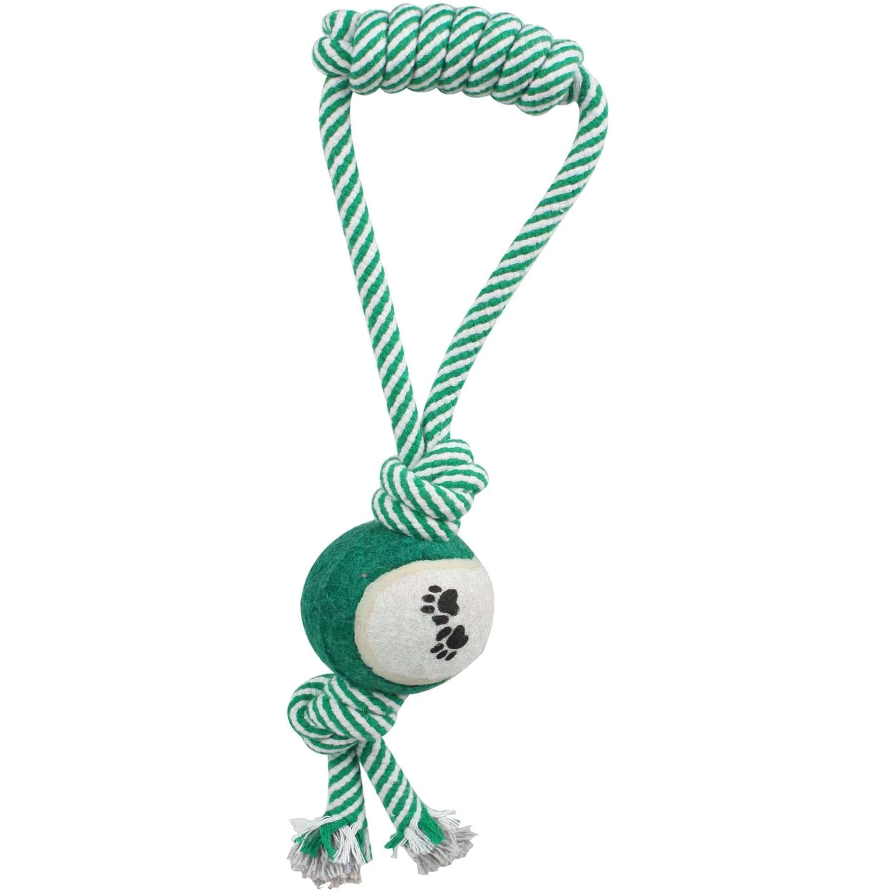 Pet Life ® 'Pull Away' All Natural Jute Rope and Tennis Ball Dog Toy - Image 2