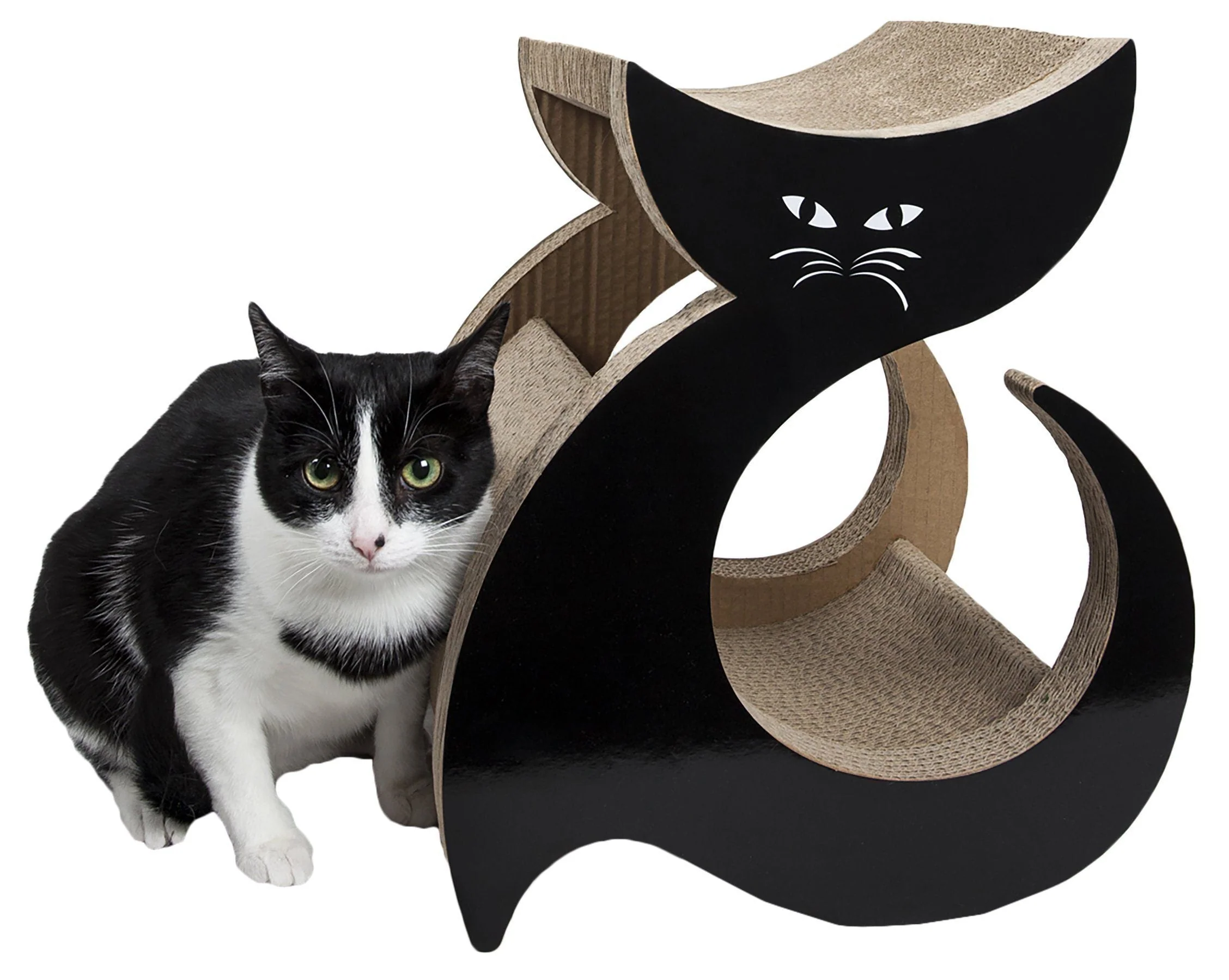 Pet Life ® 'Purresque' Modern Fashion Designer Premium Quality Kitty Cat Scratcher Lounger Lounge with Catnip - Image 2