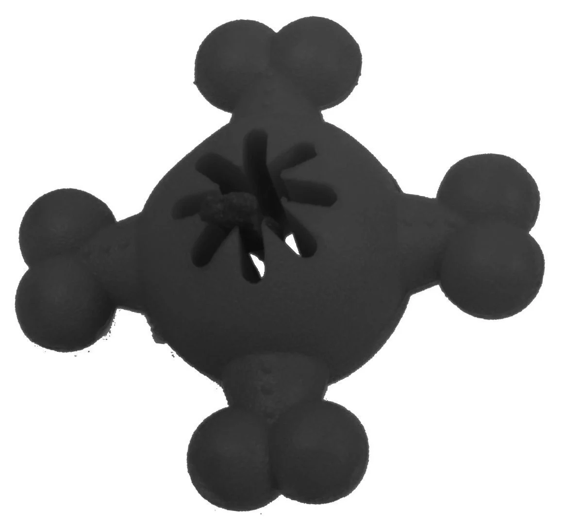 Pet Life ® 'Quadra-Bone' TPR Treat Dispensing Durable Dog Toy - Image 4
