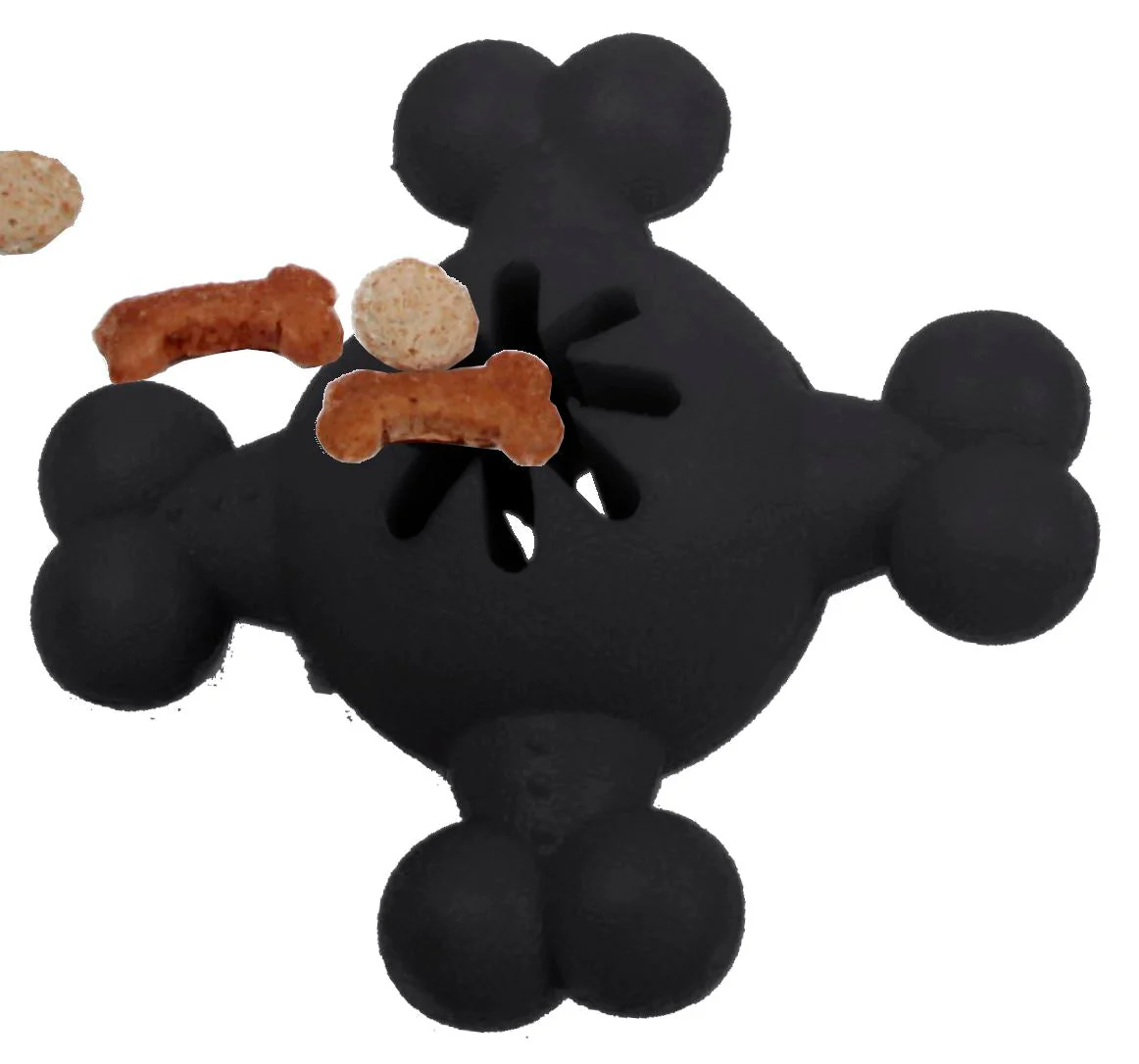 Pet Life ® 'Quadra-Bone' TPR Treat Dispensing Durable Dog Toy - Image 5
