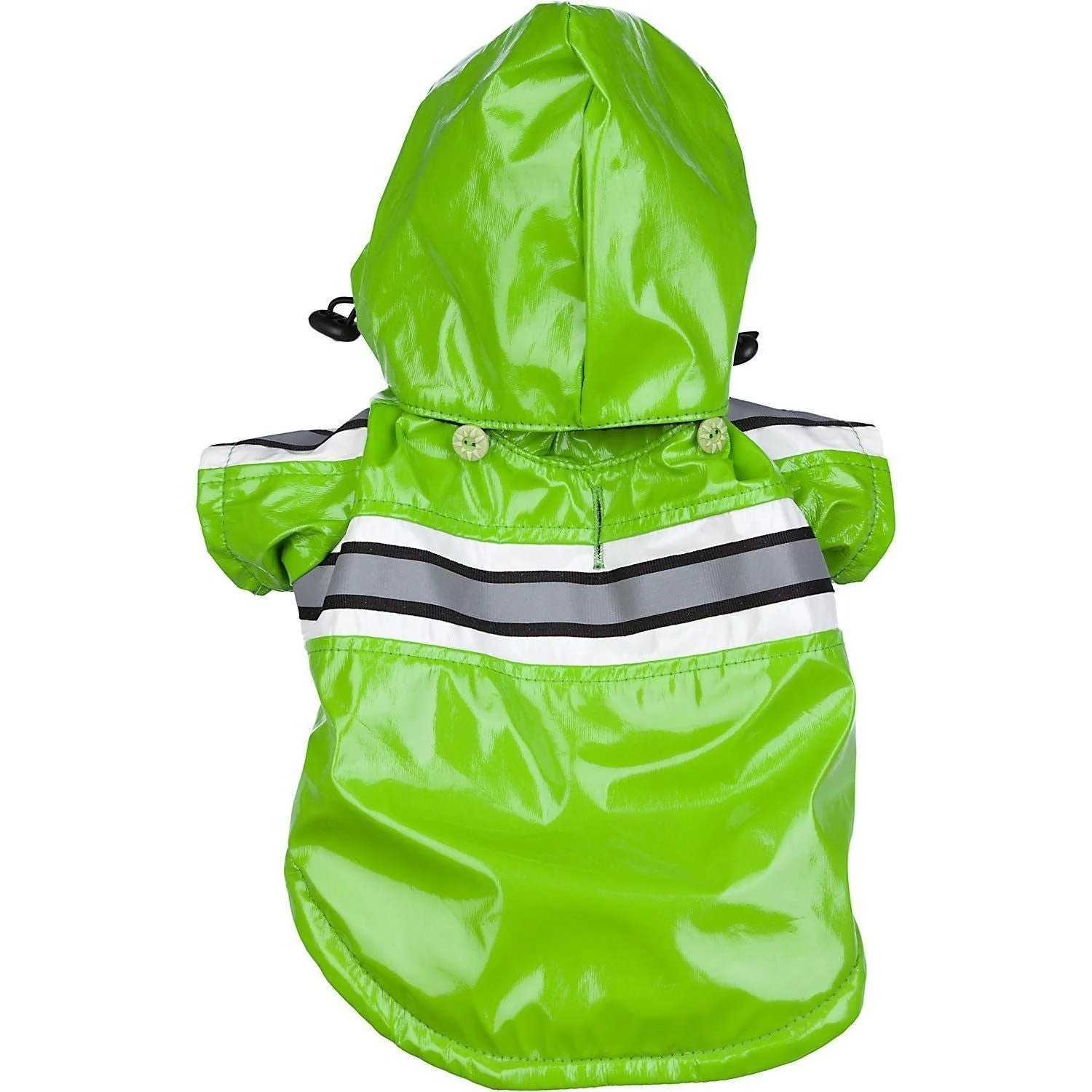 Pet Life ® 'Reflecta-Glow' Reflective Waterproof Adjustable Dog Raincoat Jacket w/ Removable Hood - Image 6