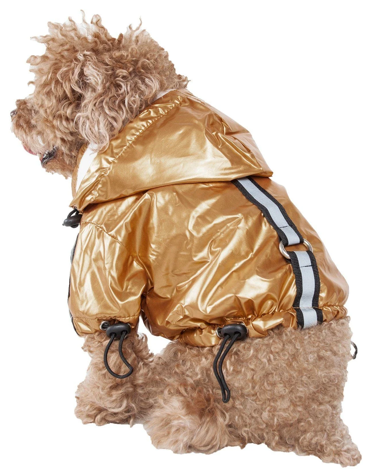 Pet Life ® 'Reflecta-Sport' Multi-Adjustable Reflective Weather-Proof Dog Raincoat w/ Removable Hood - Image 4