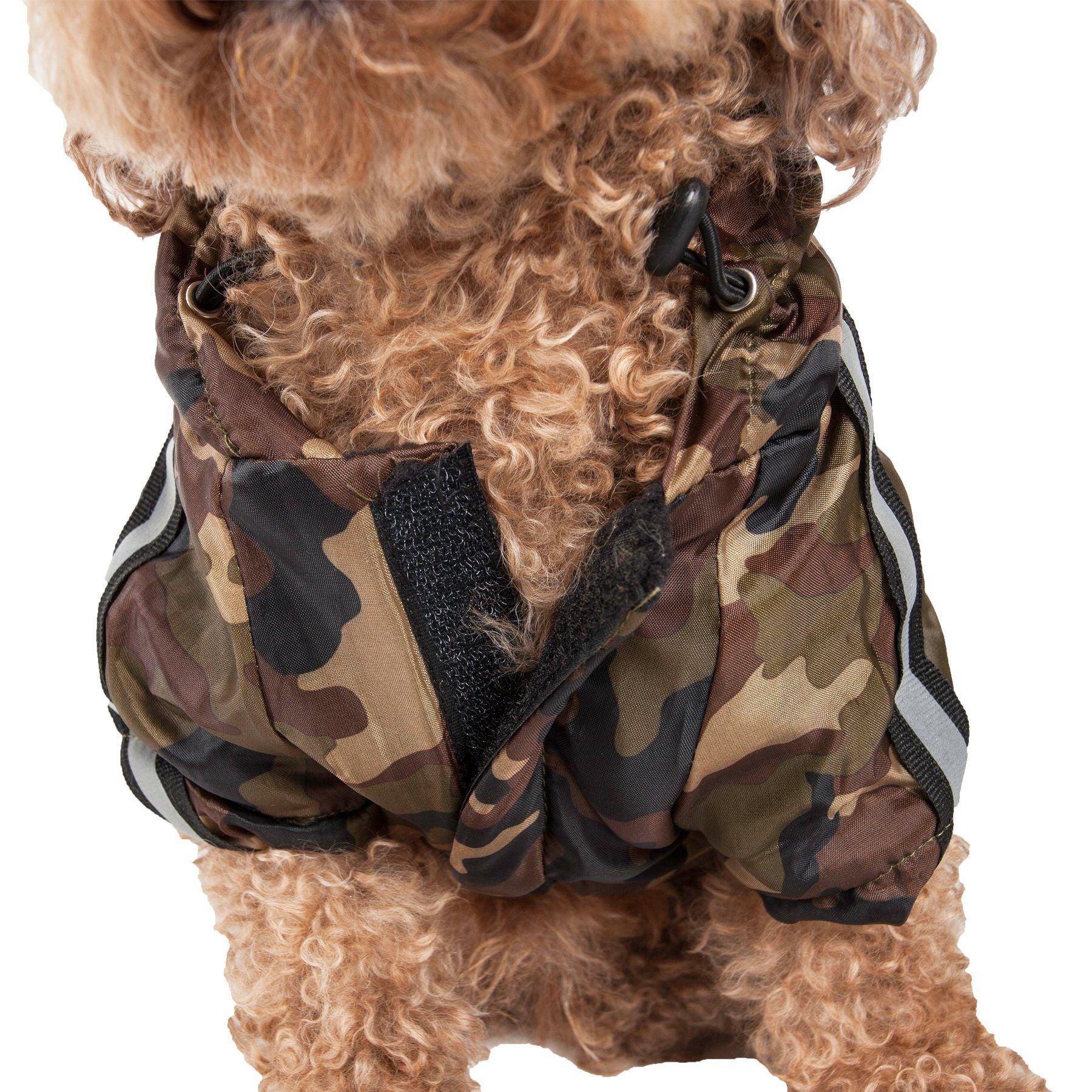Pet Life ® 'Reflecta-Sport' Multi-Adjustable Reflective Weather-Proof Dog Raincoat w/ Removable Hood - Image 5