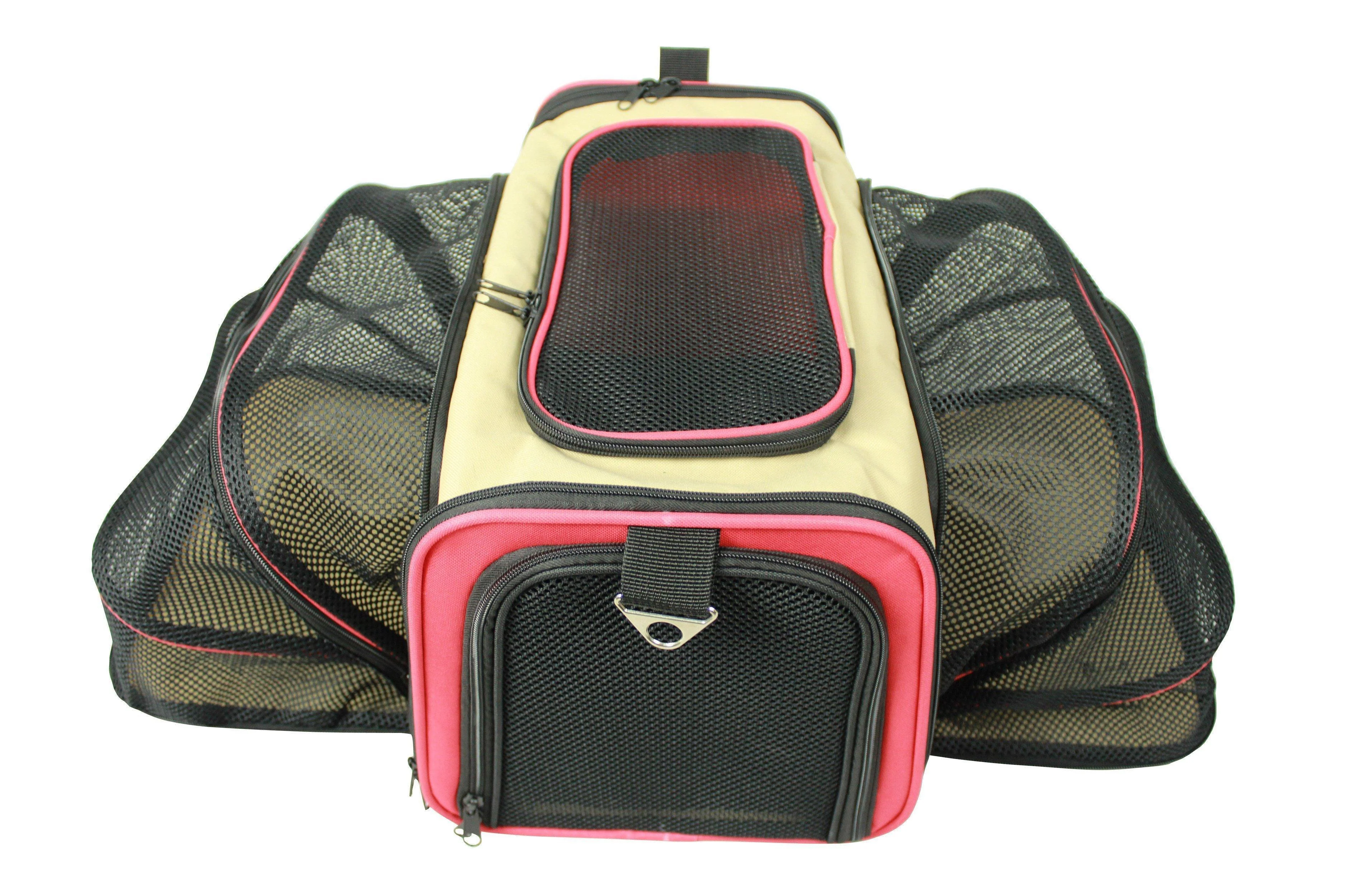 Pet Life ® 'Roomeo' Airline Approved Dual Expandable and Folding Collapsible Fashion Travel Pet Dog Carrier Crate - Image 3