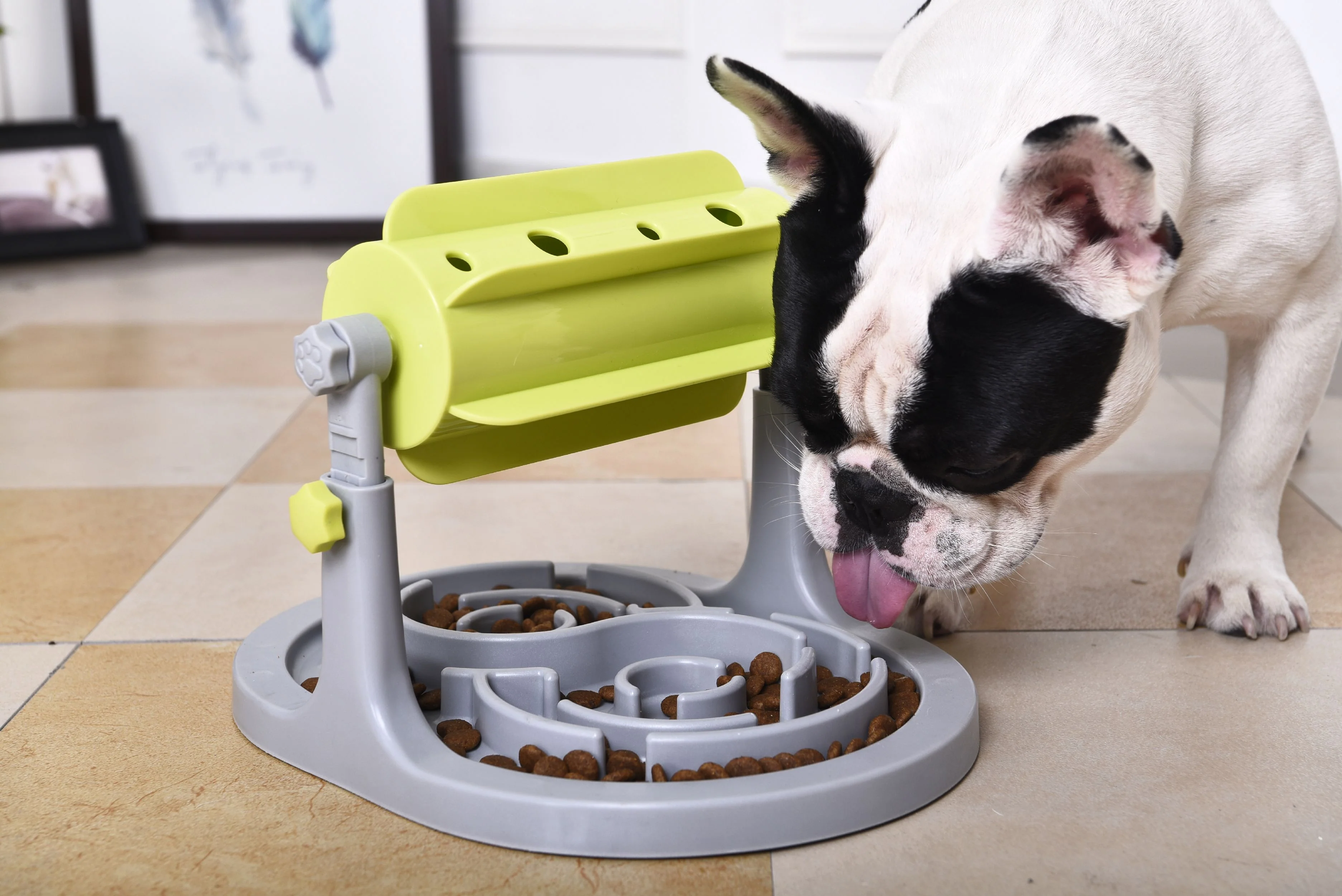 Pet Life ® 'Roto Paw' IQ Training Interactive Rotating Slow Dog Feeder - Image 5