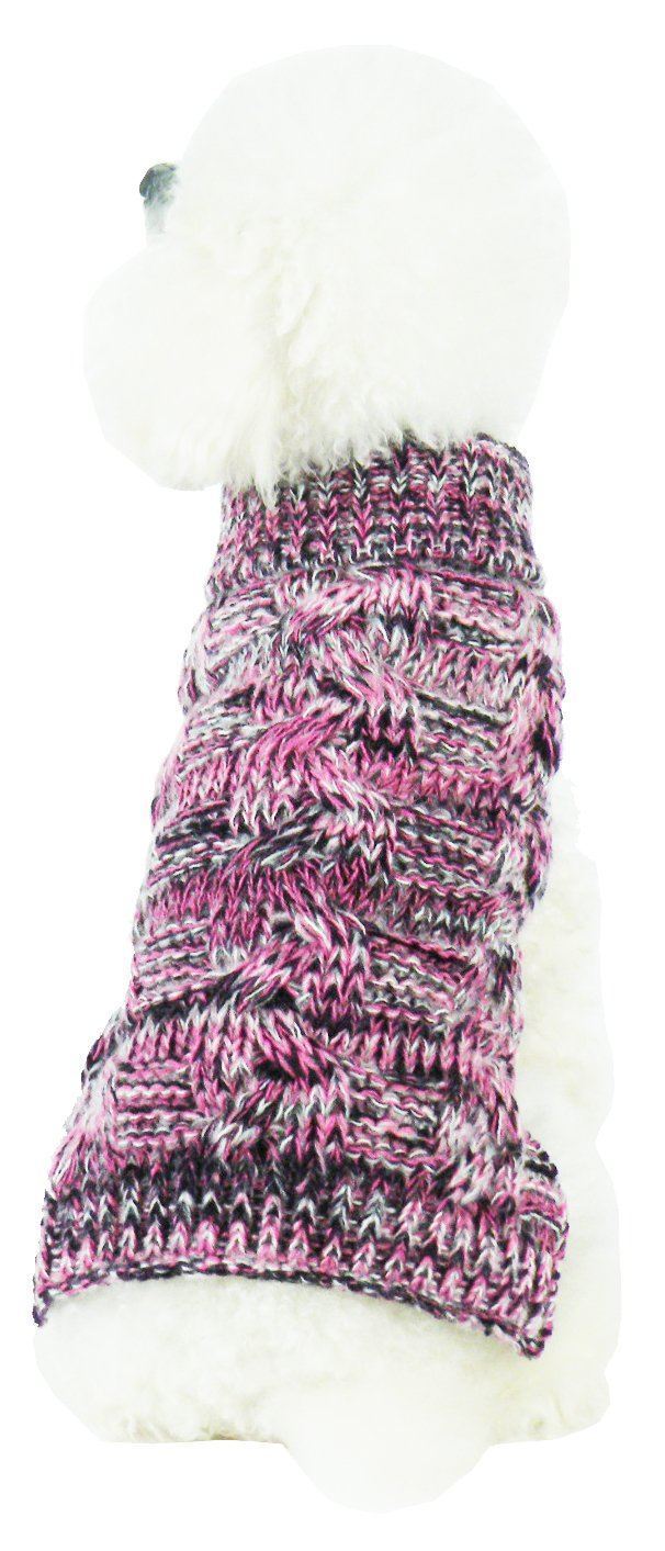 Pet Life ® 'Royal Bark' Heavy Cable Knitted Designer Fashion Dog Sweater - Image 5