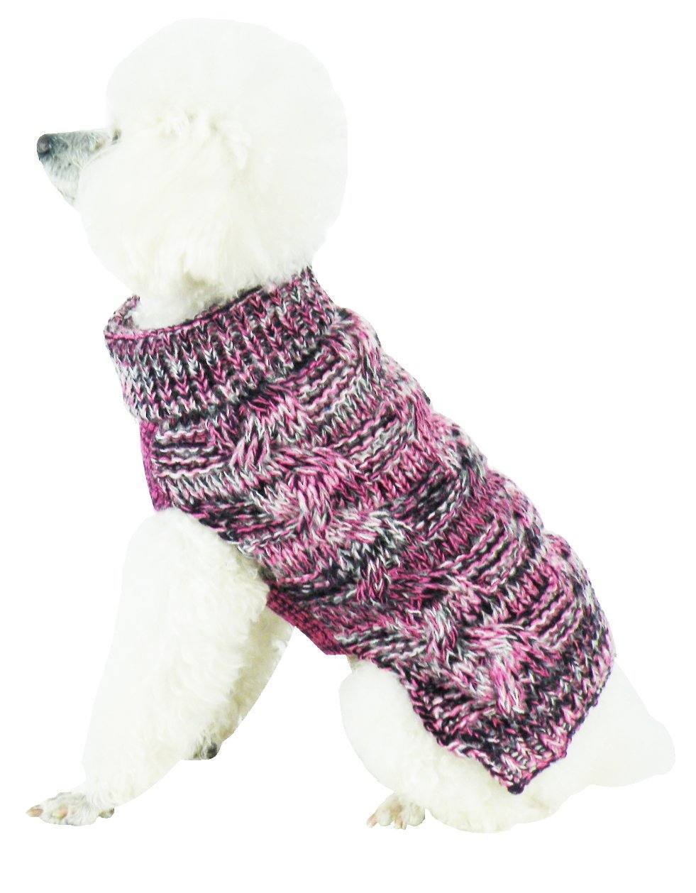 Pet Life ® 'Royal Bark' Heavy Cable Knitted Designer Fashion Dog Sweater - Image 6