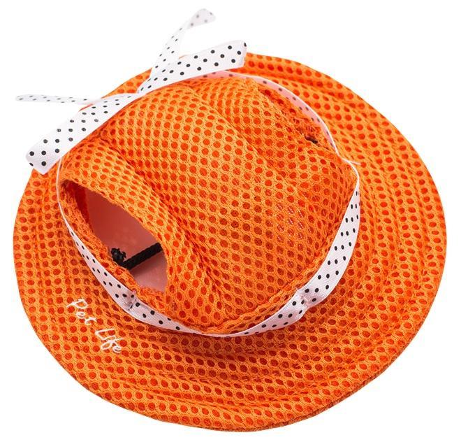 Pet Life ®  'Sea Spot Sun' UV Protectant Adjustable Fashion Mesh Brimmed Dog Hat Cap - Image 8
