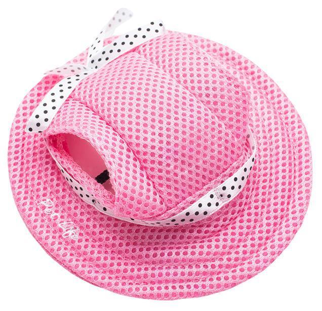 Pet Life ®  'Sea Spot Sun' UV Protectant Adjustable Fashion Mesh Brimmed Dog Hat Cap - Image 9