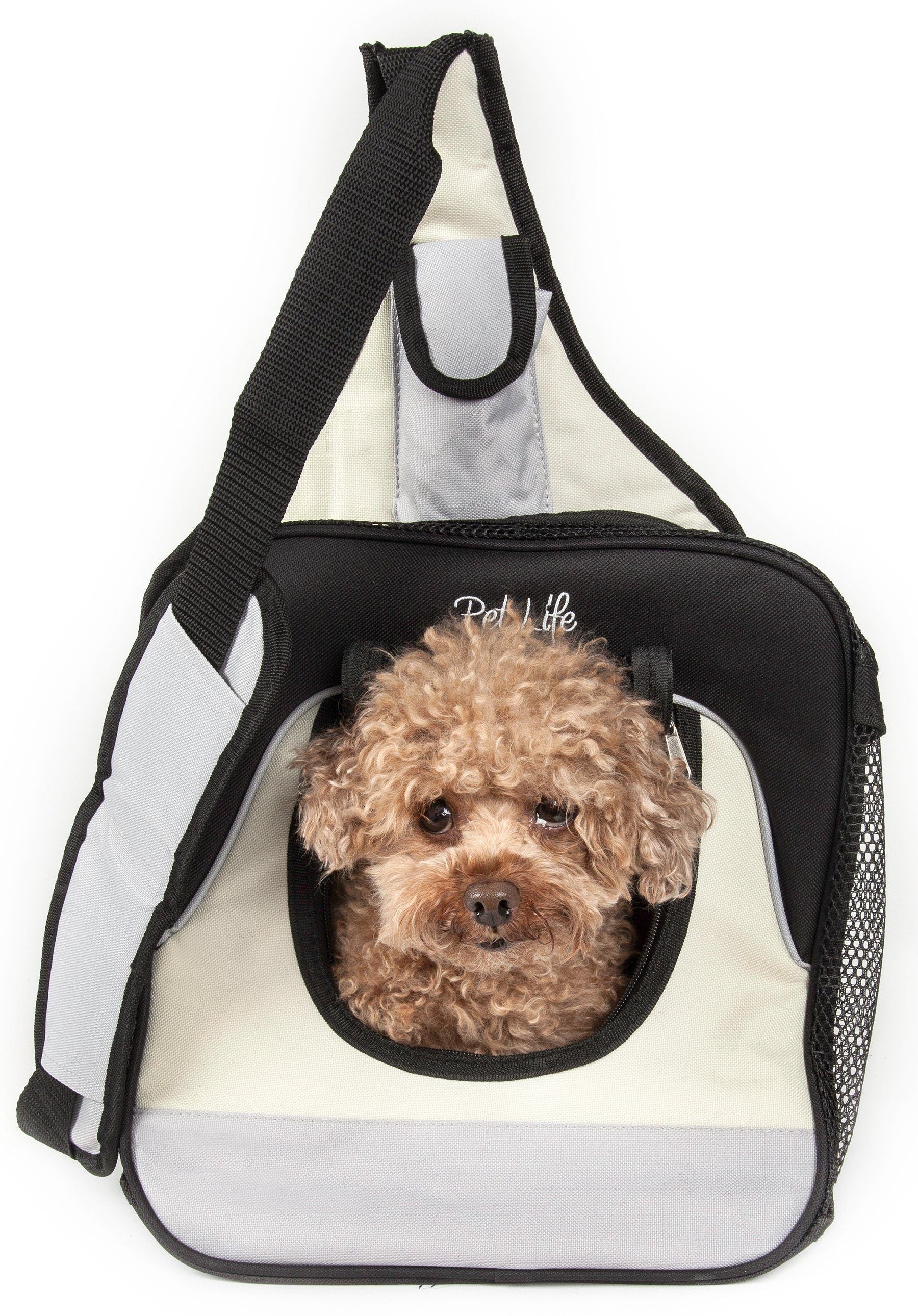 Pet Life ® Single Strap Over-The-Shoulder Hands Free Fashion Backpack Pet Dog Carrier - Image 3