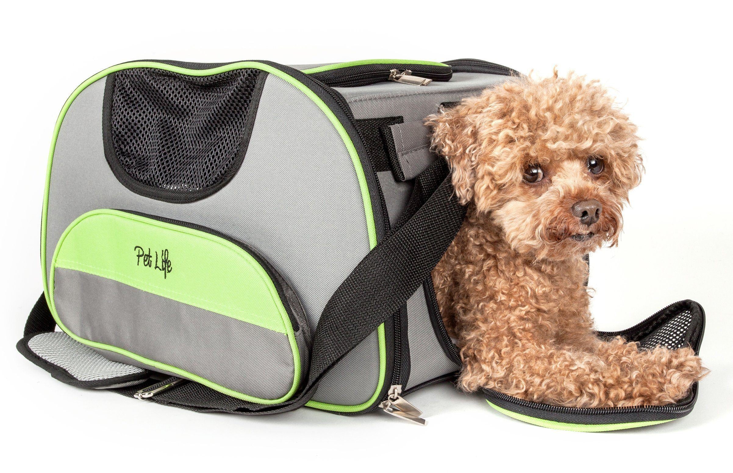 Pet Life ® 'Sky-Max' Airline Approved Designer Sporty Collapsible Travel Fashion Pet Dog Carrier - Image 5
